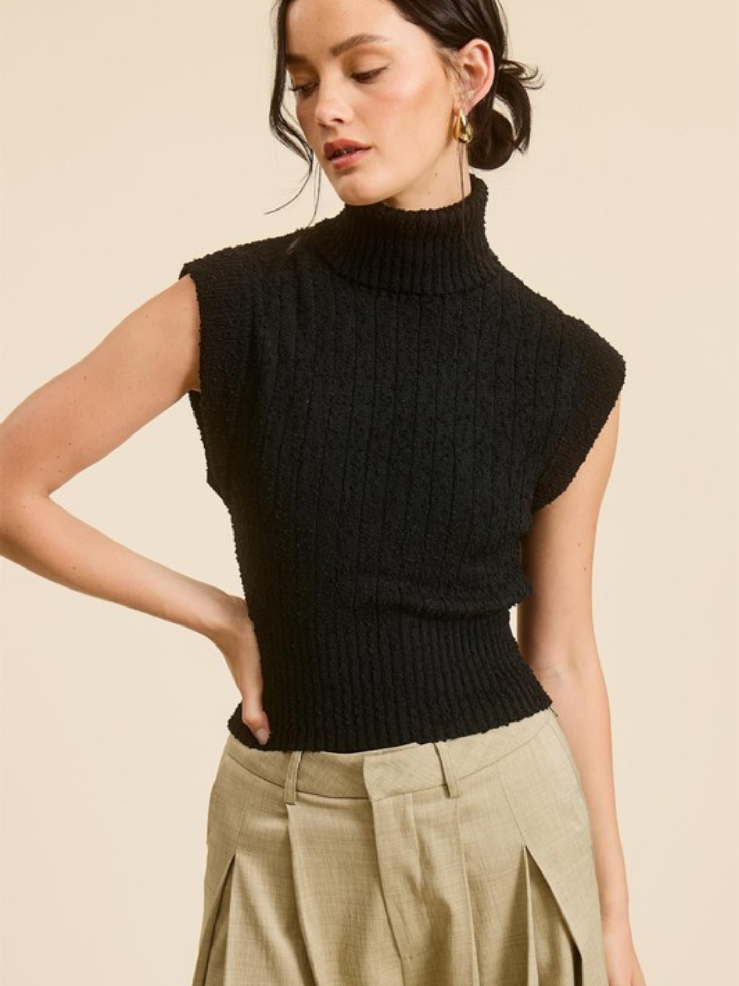 Sleeveless Turtleneck