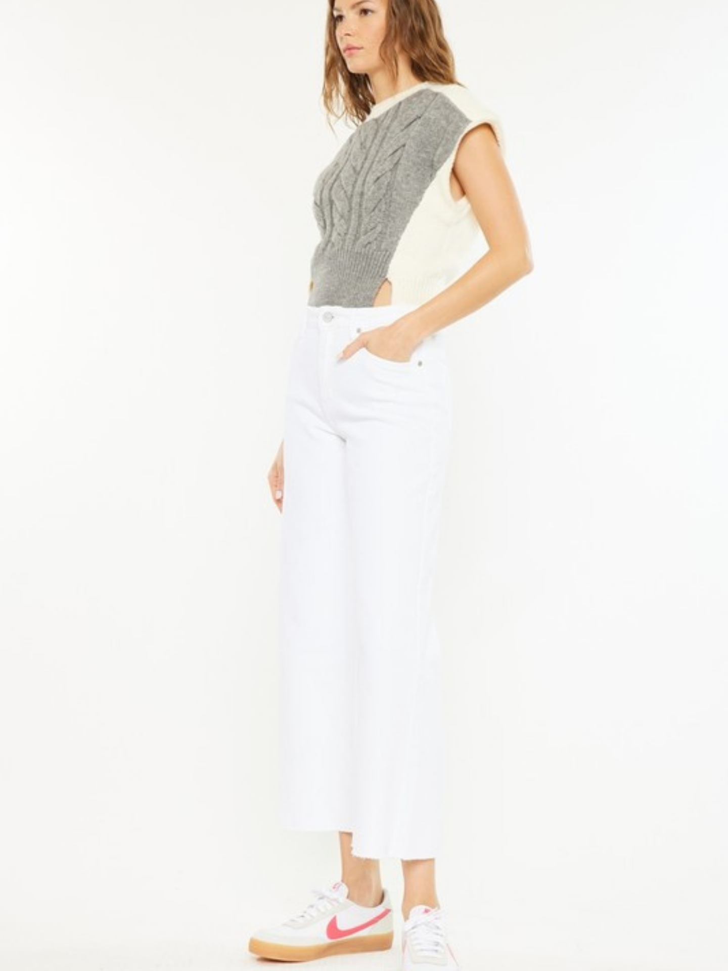 White Wide Leg Denim