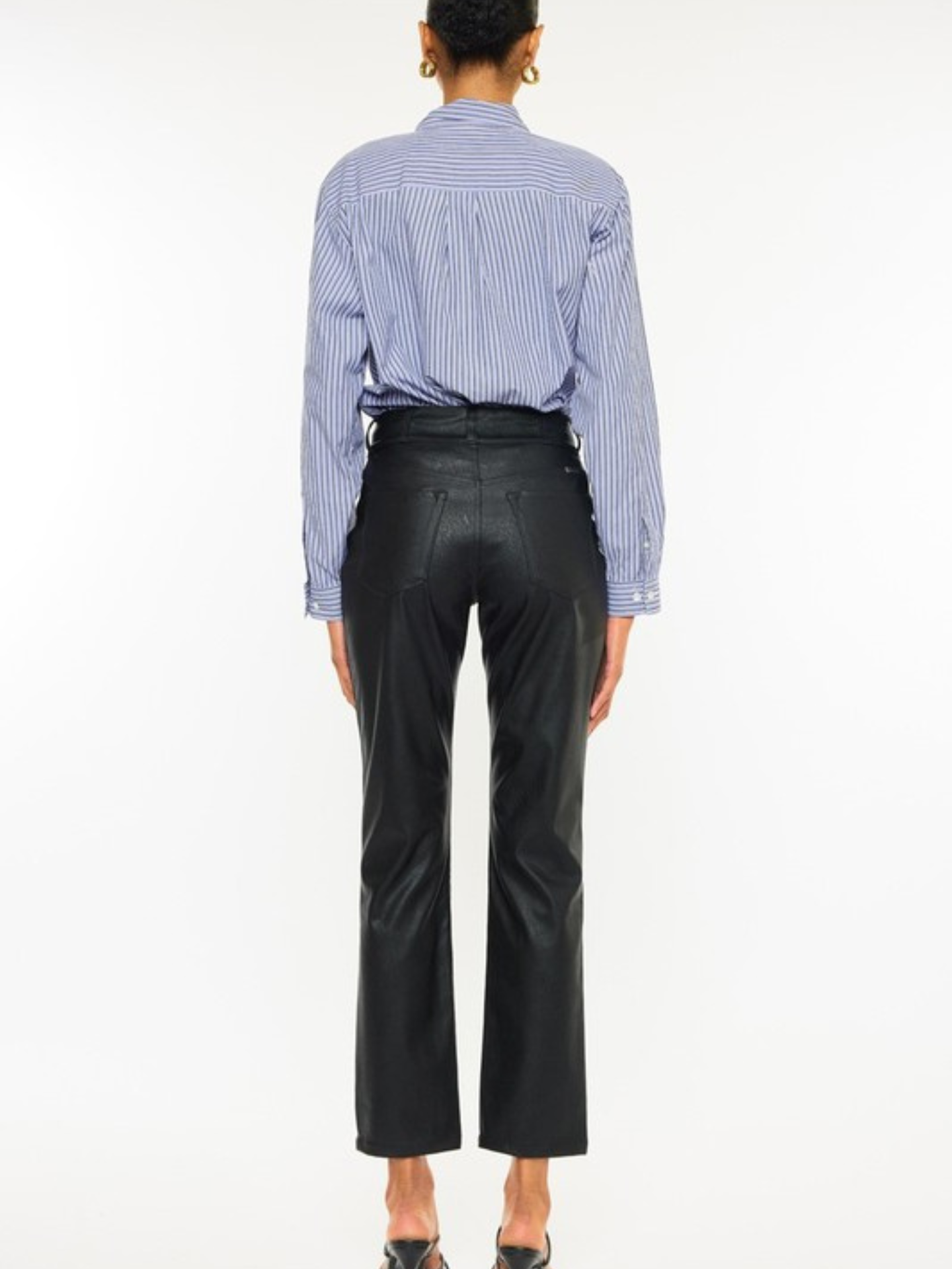 Faux Leather Skinny Straight Pant