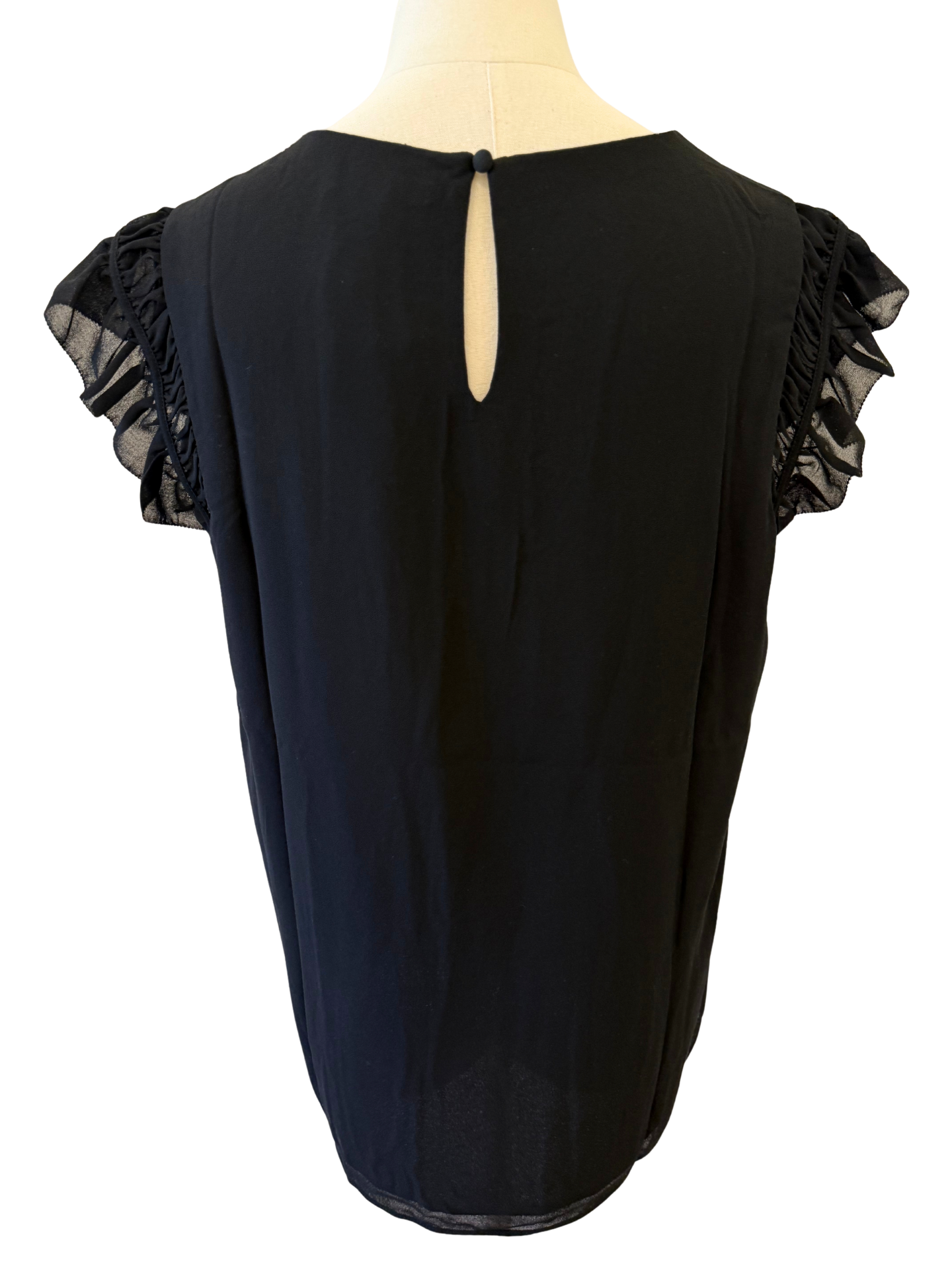 Ruffled Shoulder Top Size Large - Mimi & Rae
