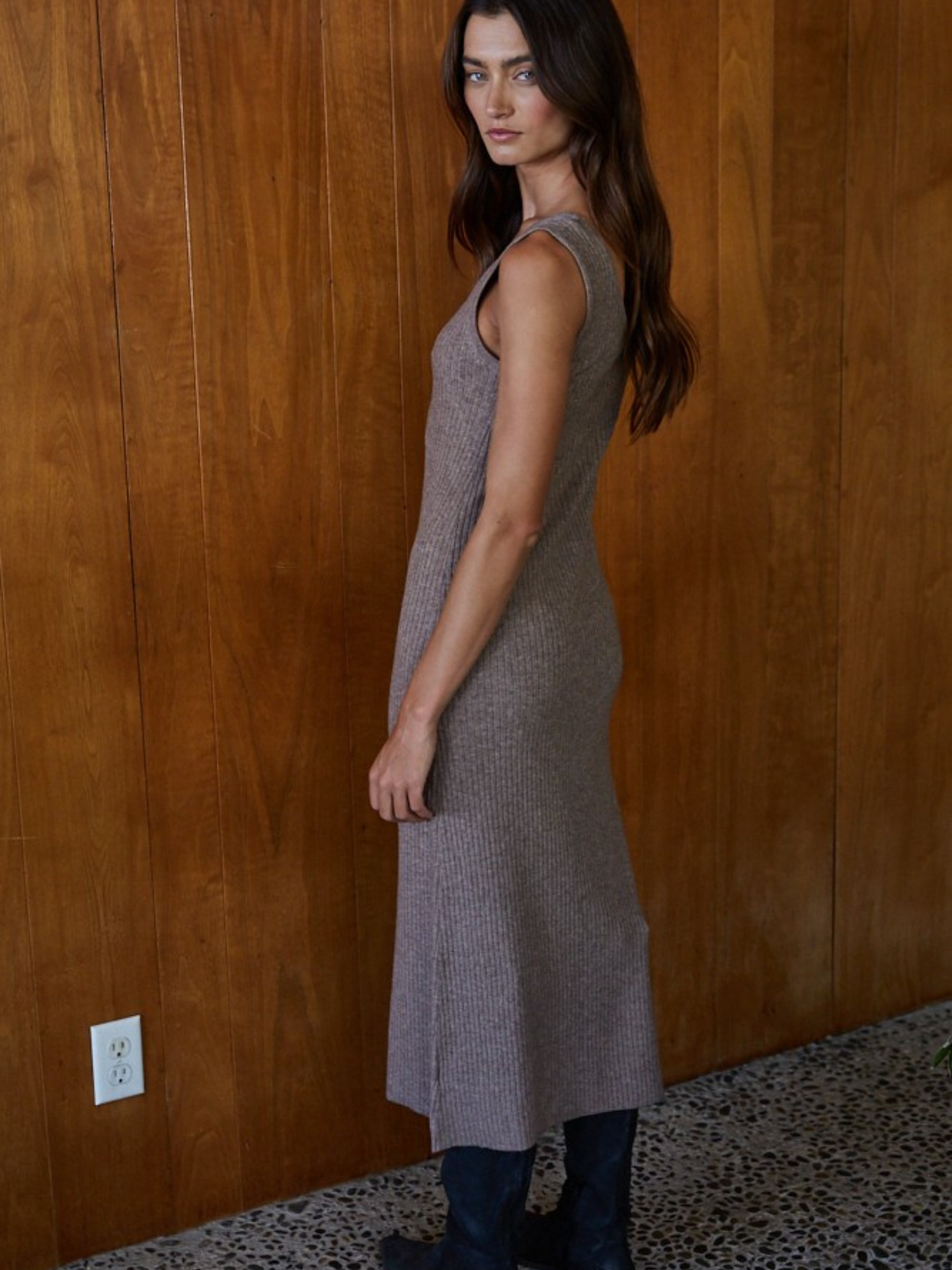 Midi Knit Tank Dress - Mimi & Rae