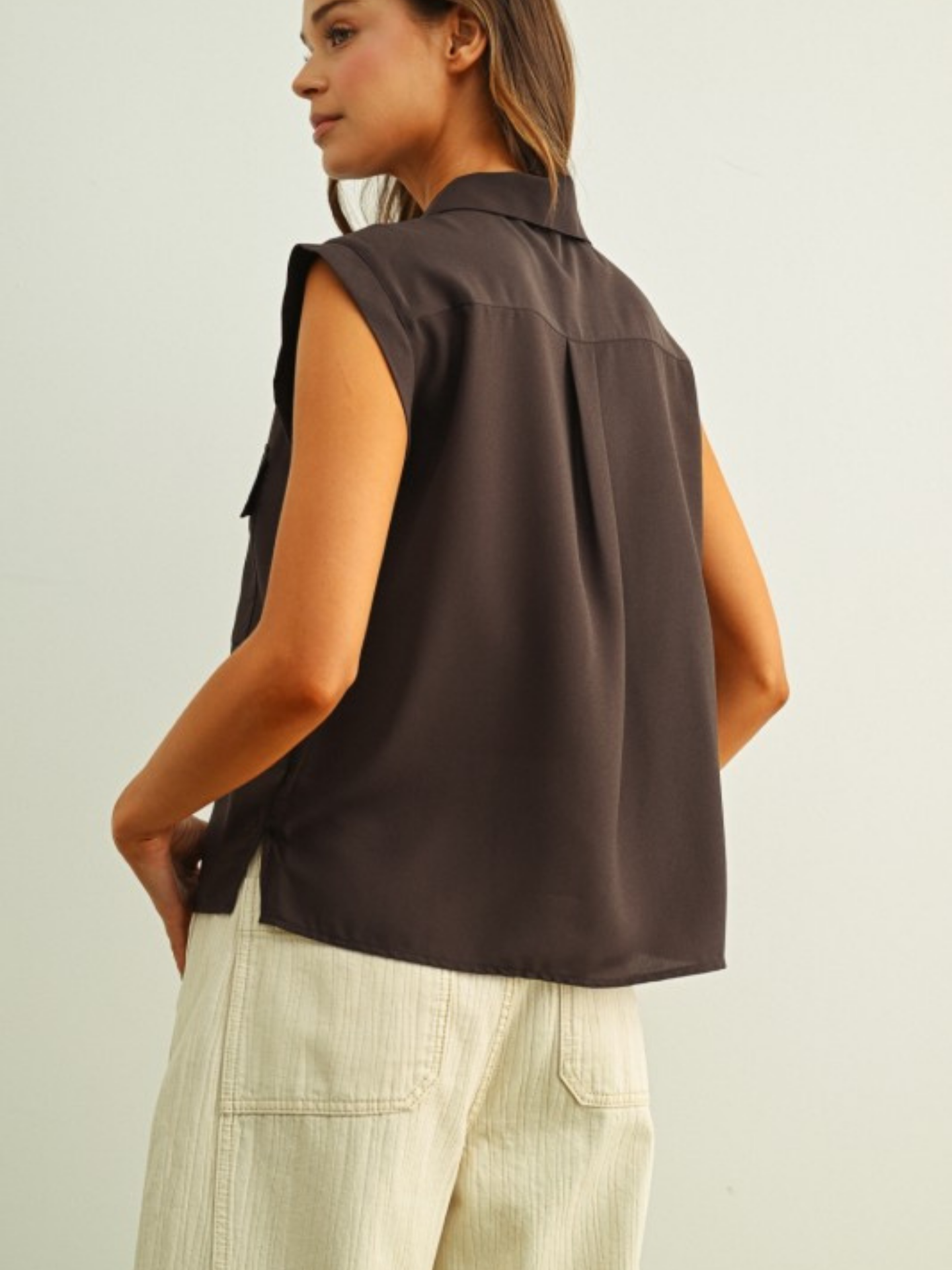 Chiffon Muscle Button Down - Mimi & Rae