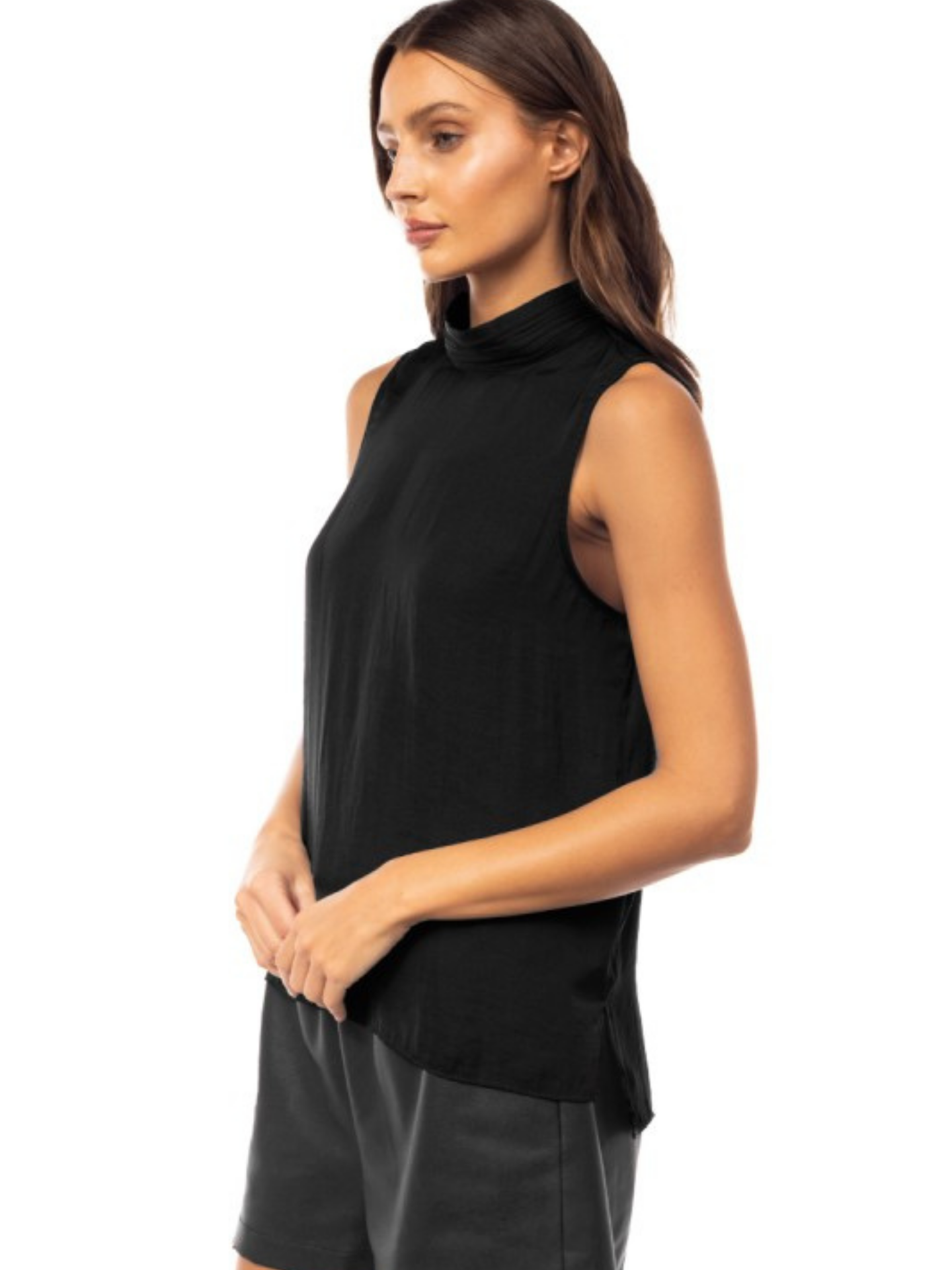 Pleated Mockneck Top - Mimi & Rae