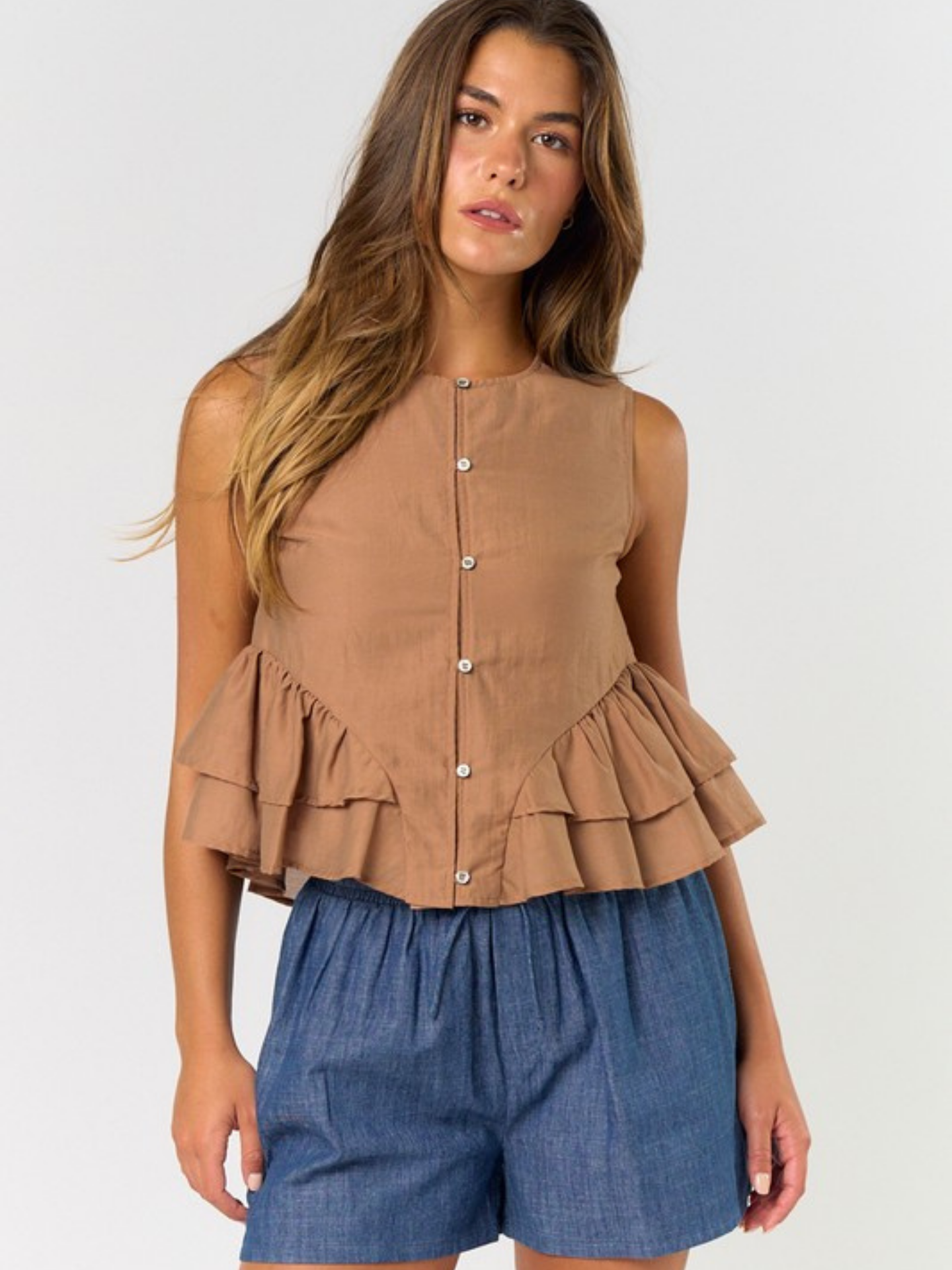 Side Ruffle Top - Mimi & Rae