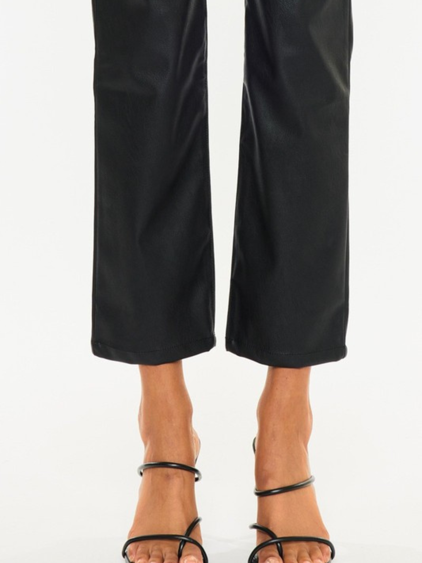 Faux Leather Skinny Straight Pant