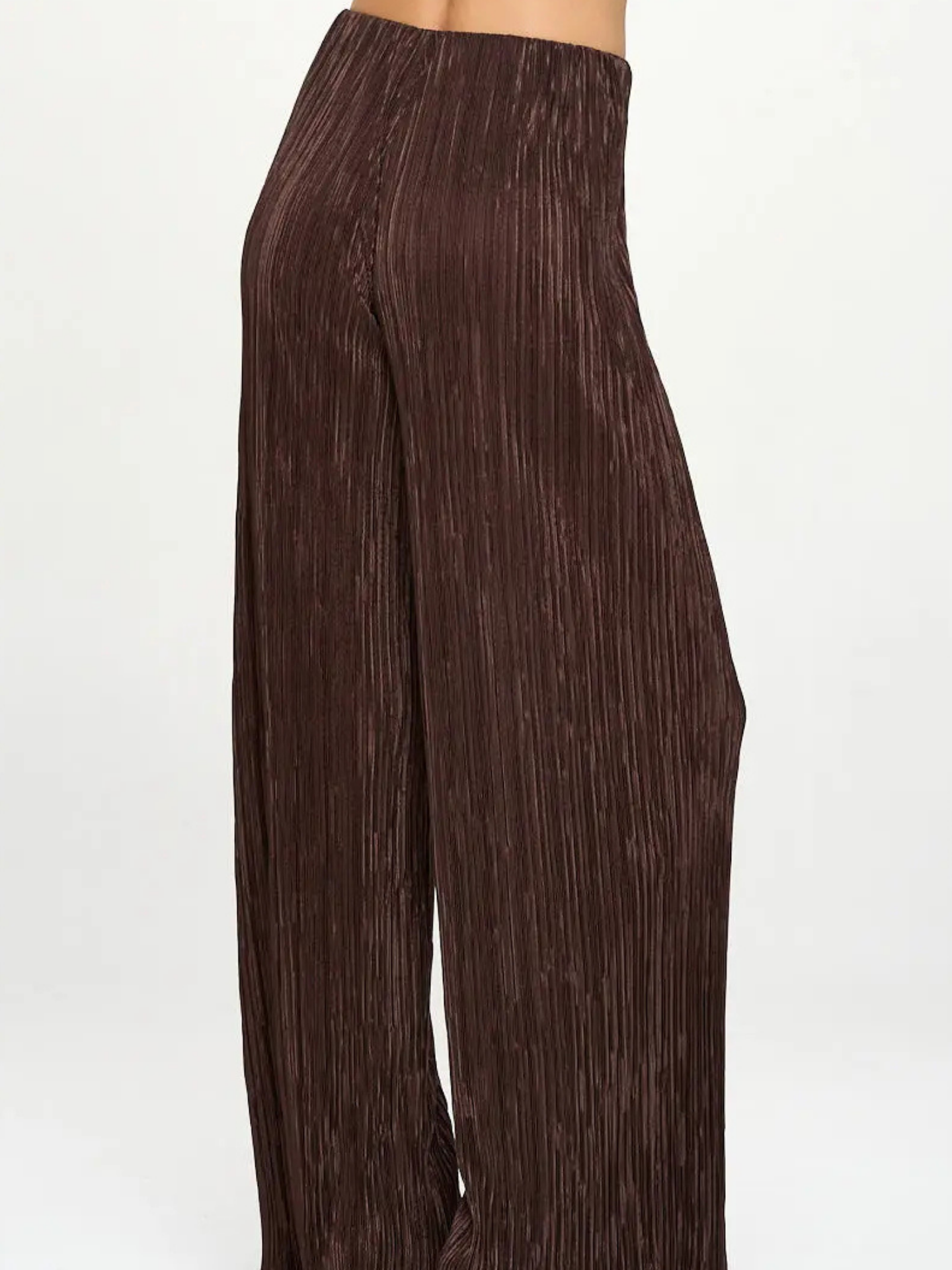 Plisse Wide Leg Pants