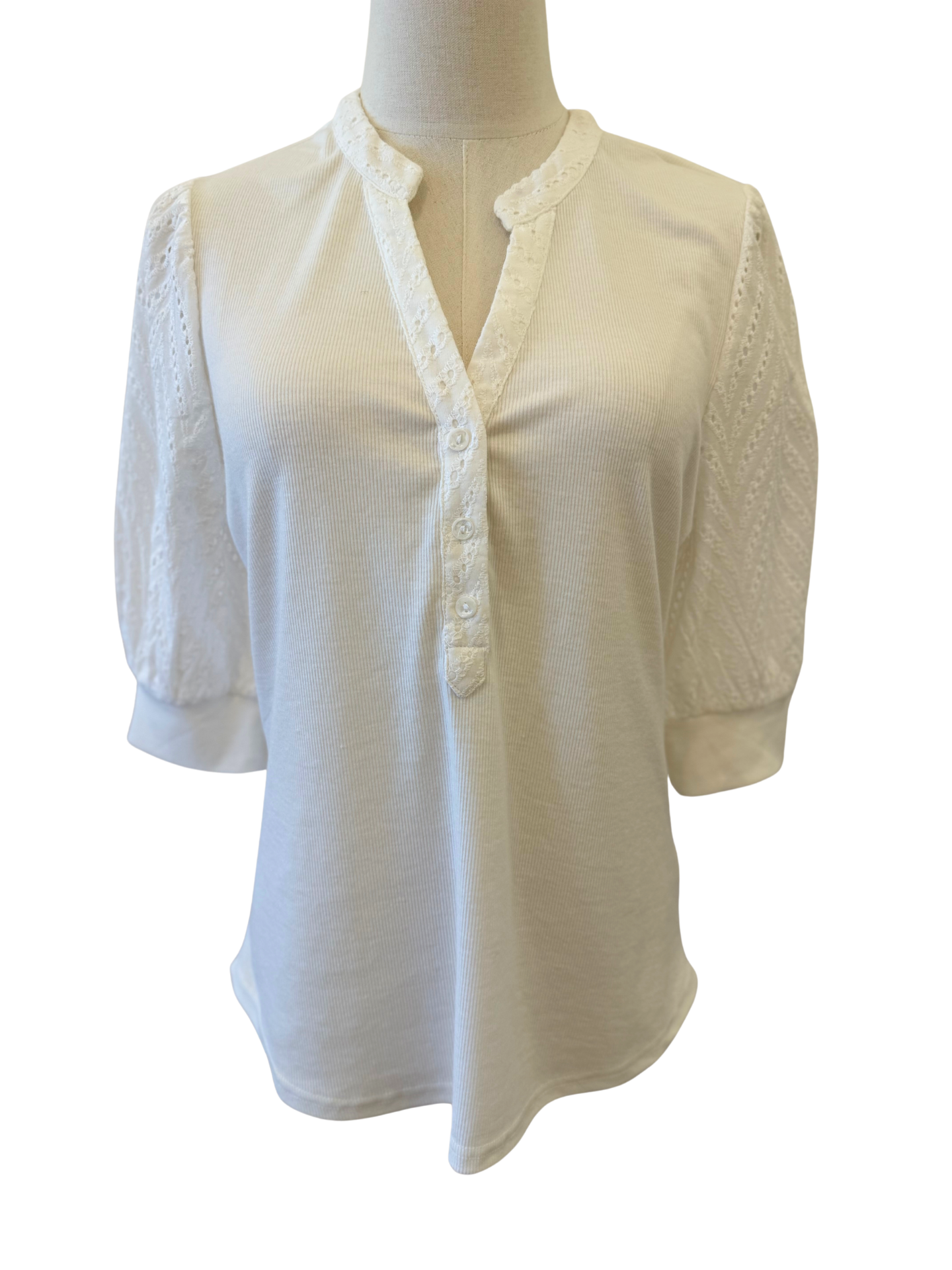 Puff Sleeve Top Size Large - Mimi & Rae