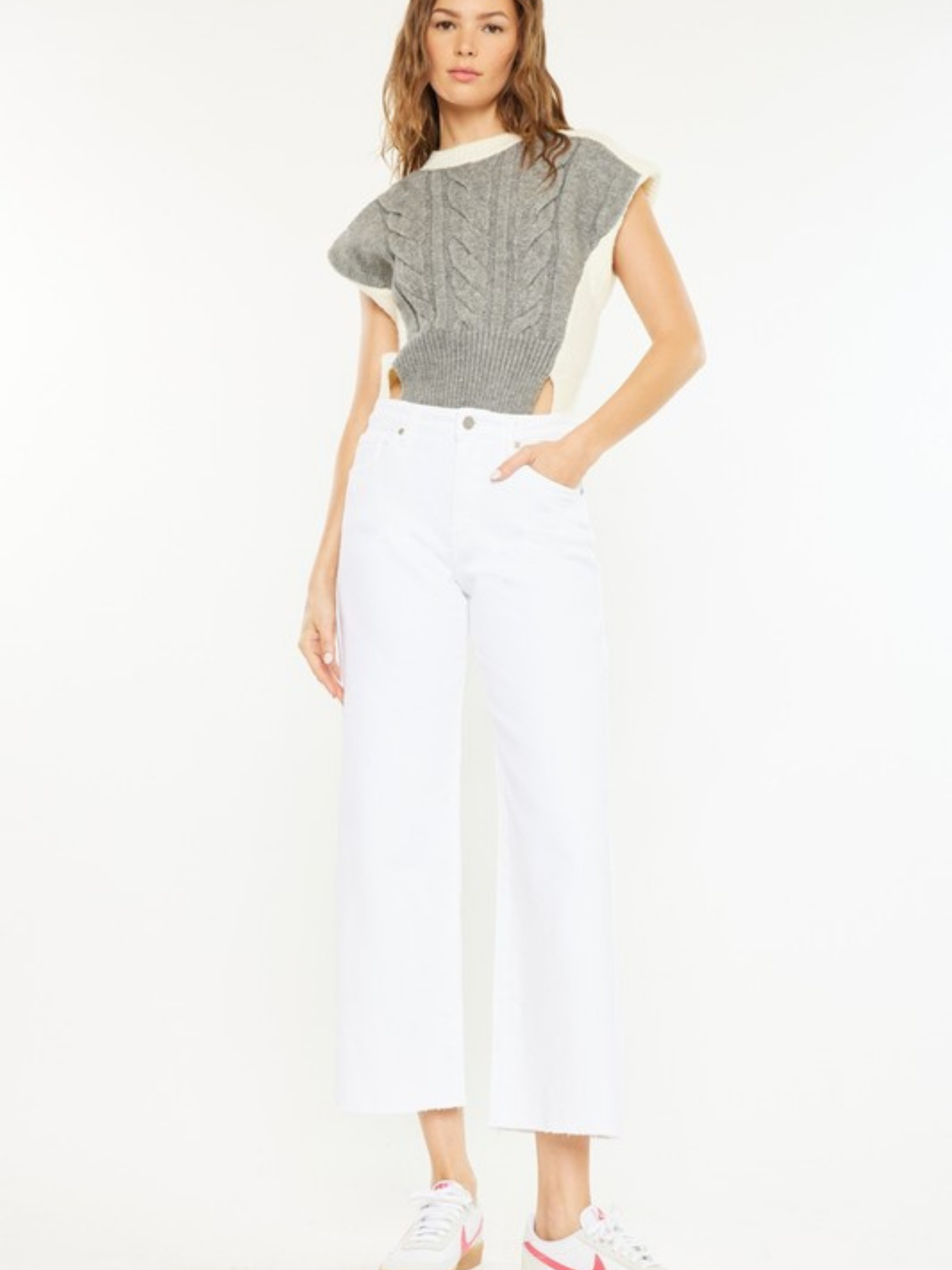 White Wide Leg Denim