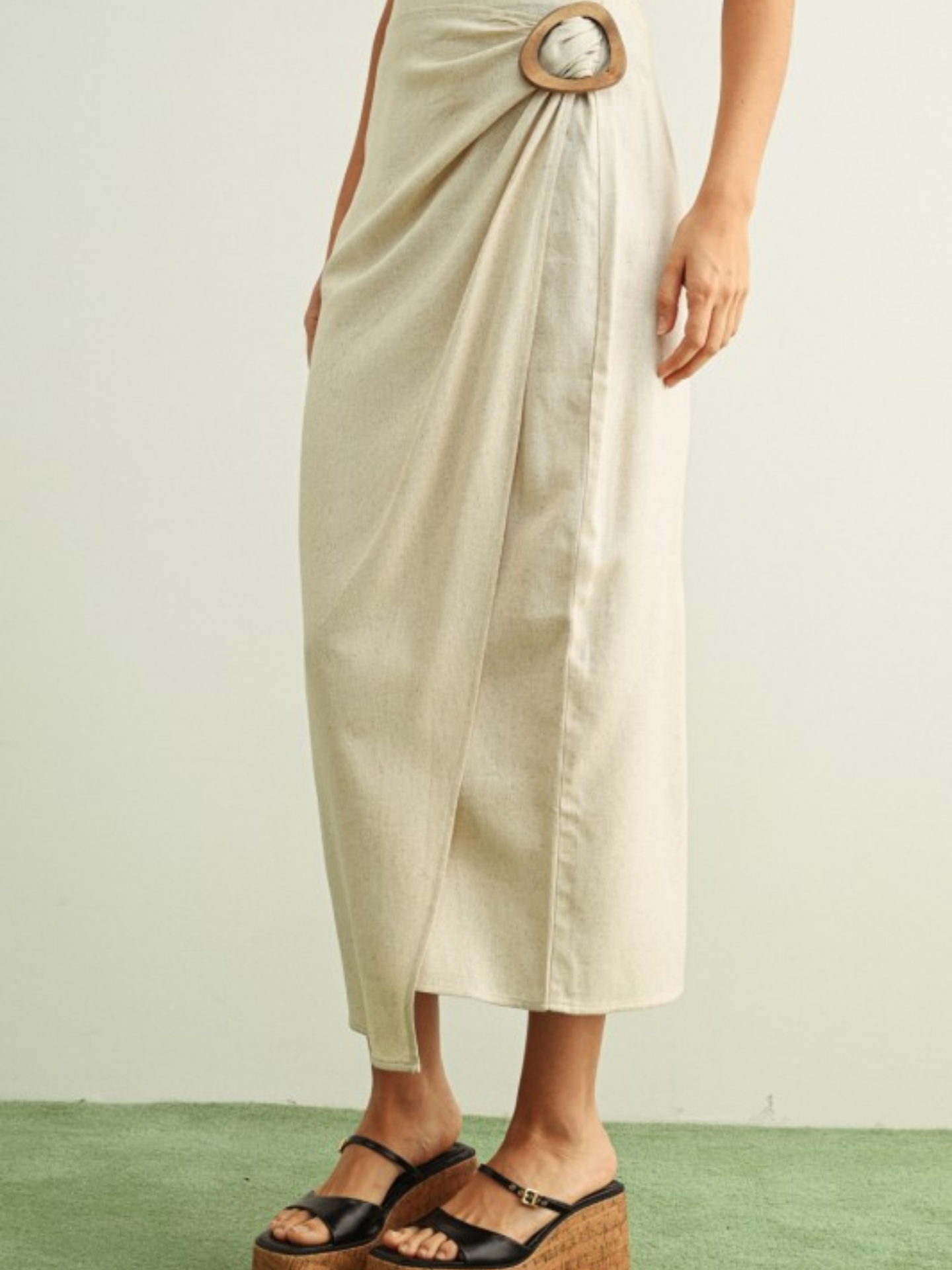 Linen Wrap Maxi Skirt - Mimi & Rae