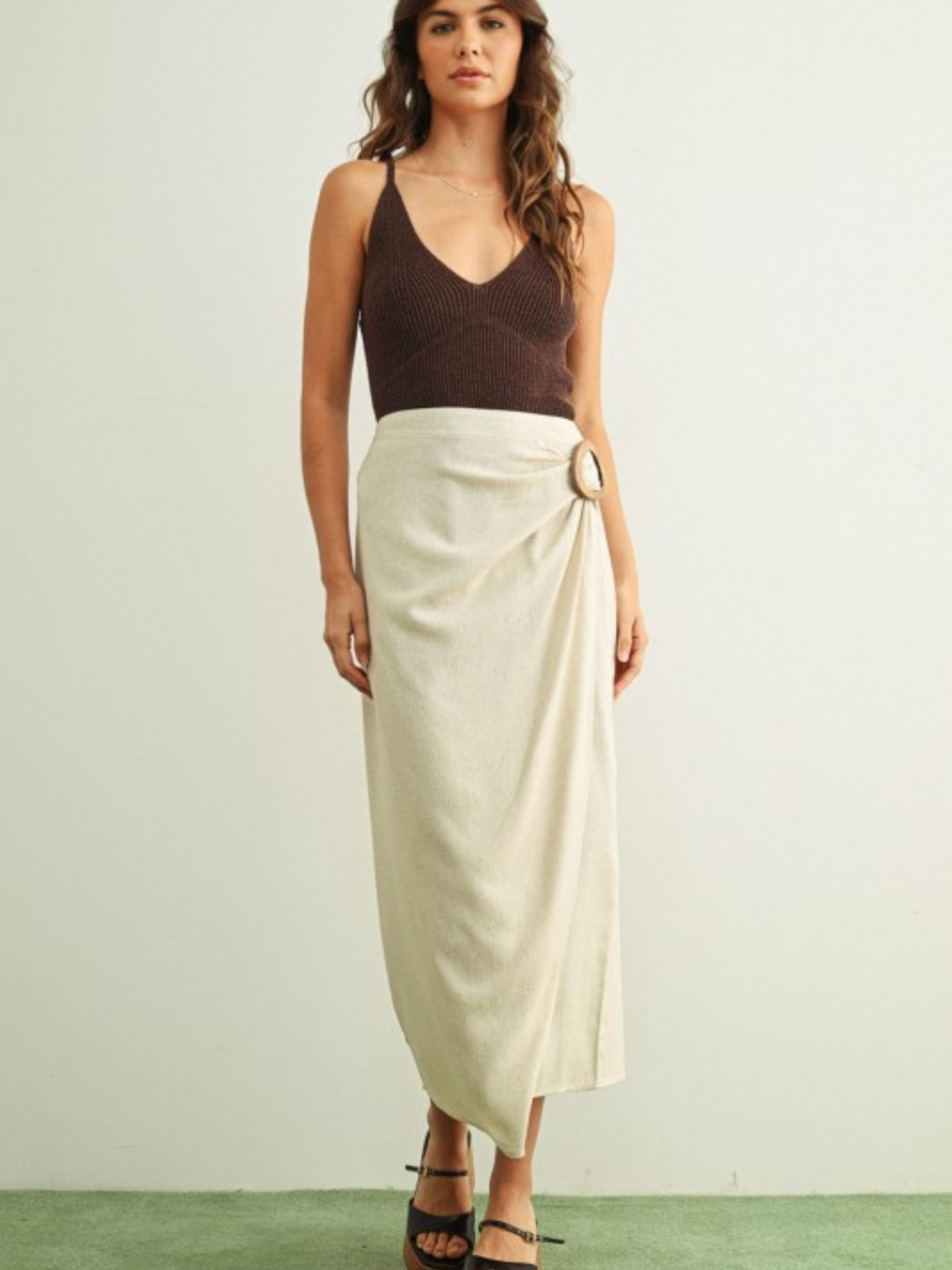 Linen Wrap Maxi Skirt - Mimi & Rae