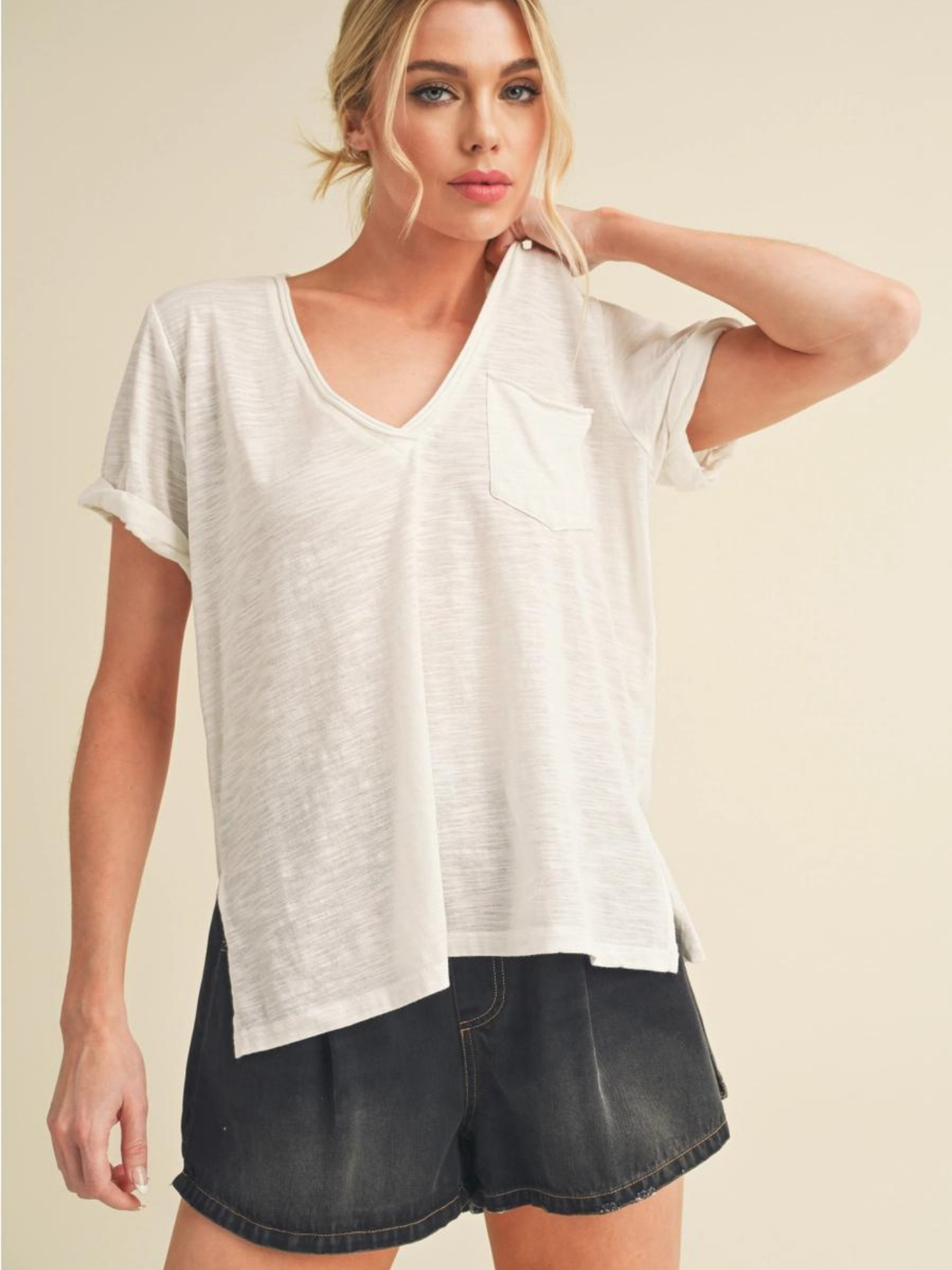 Zoie V-neck Tee