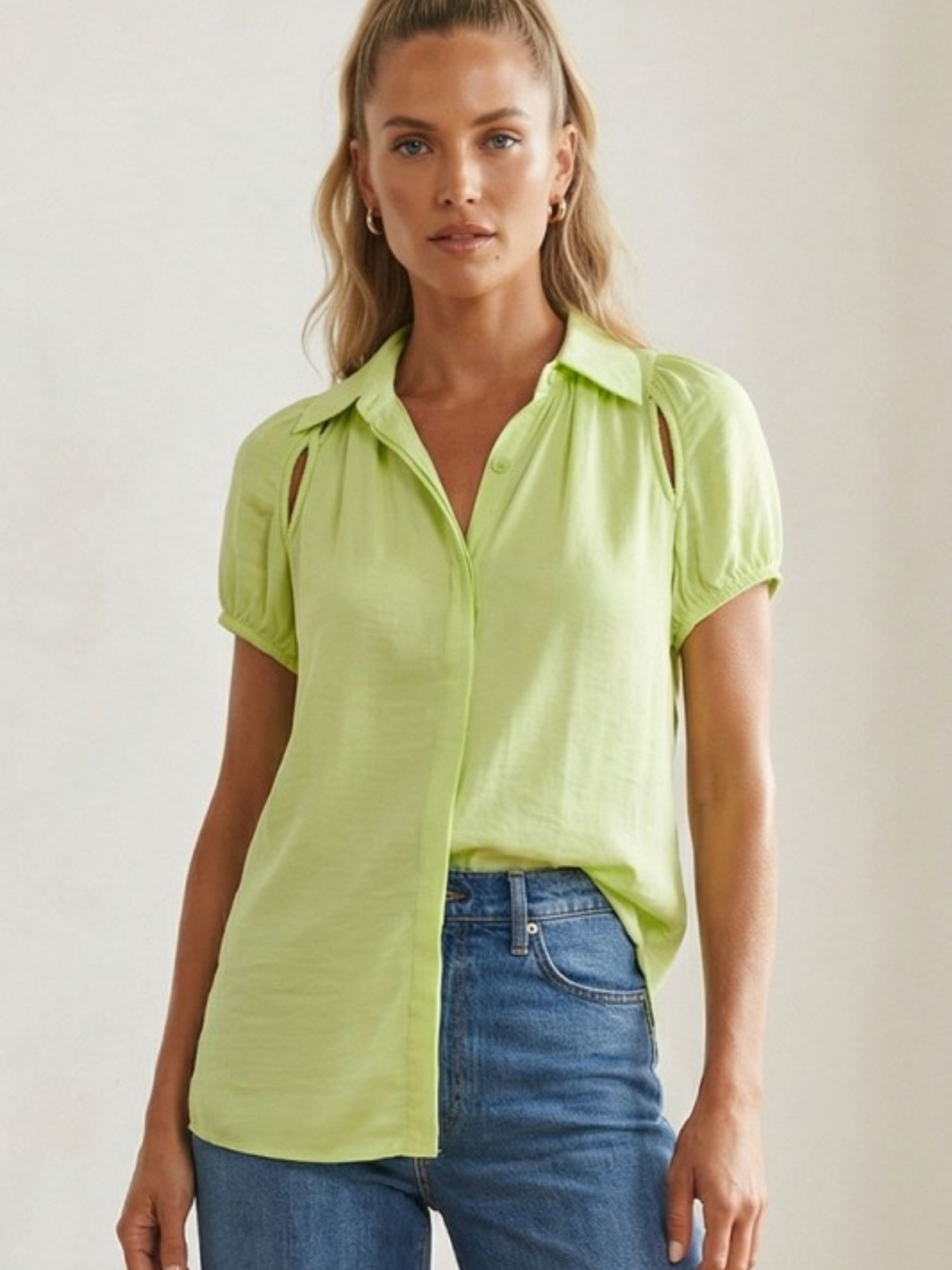 Cutout Button Down - Mimi & Rae