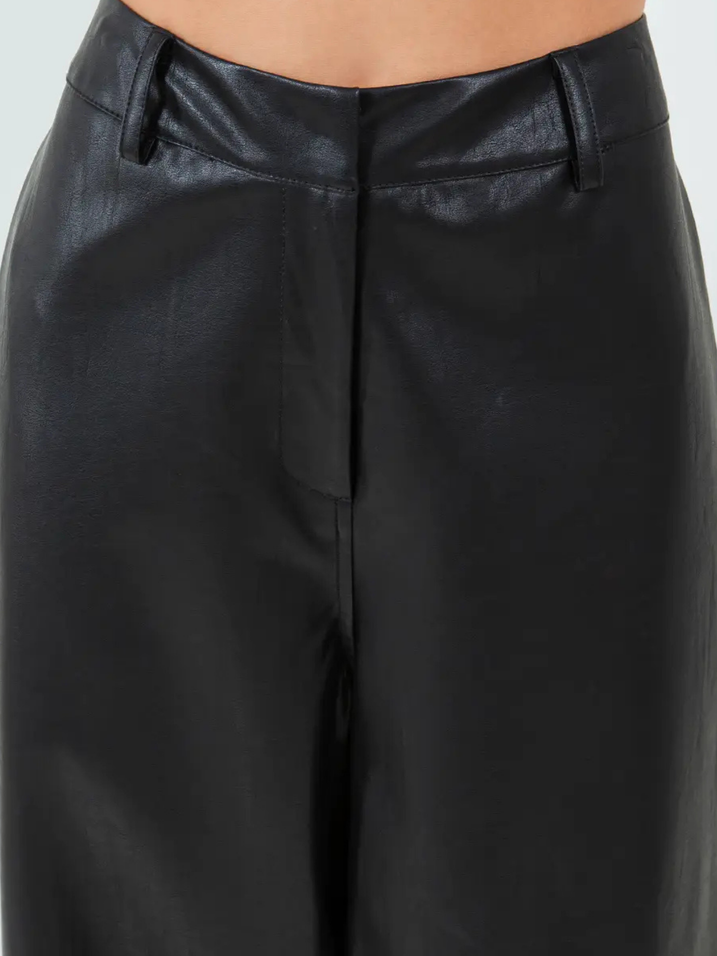 Pleather Barrel Trousers