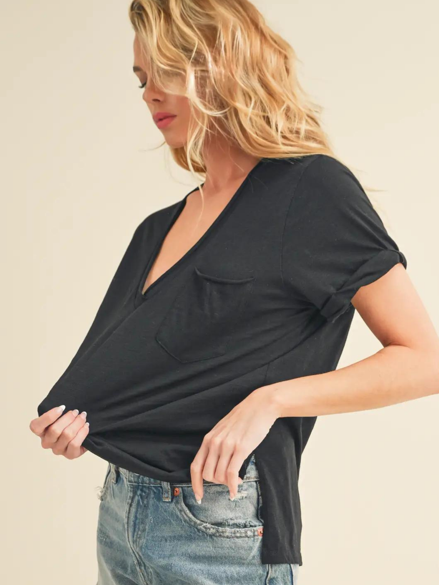 Zoie V-neck Tee