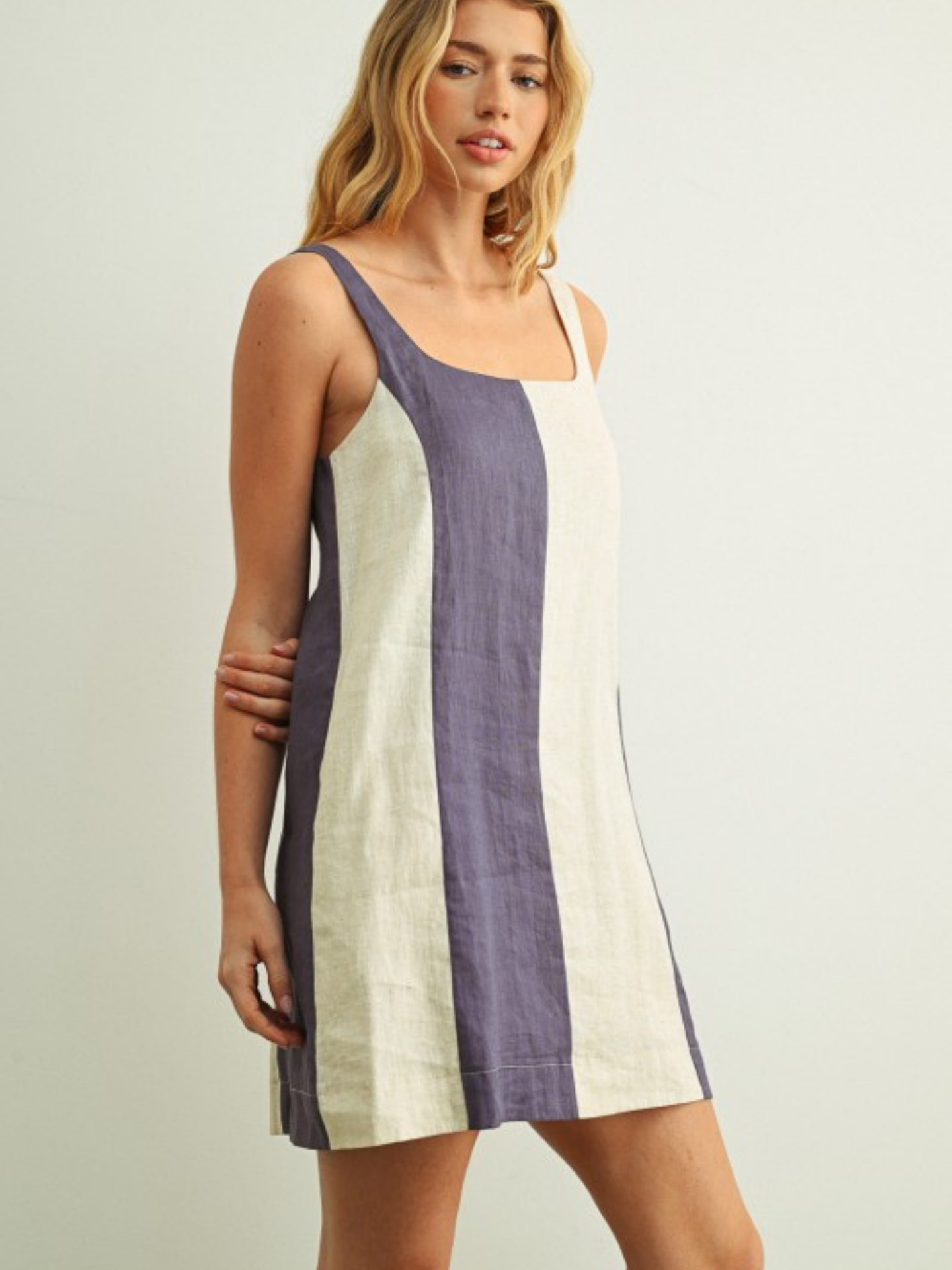Striped Linen Dress - Mimi & Rae