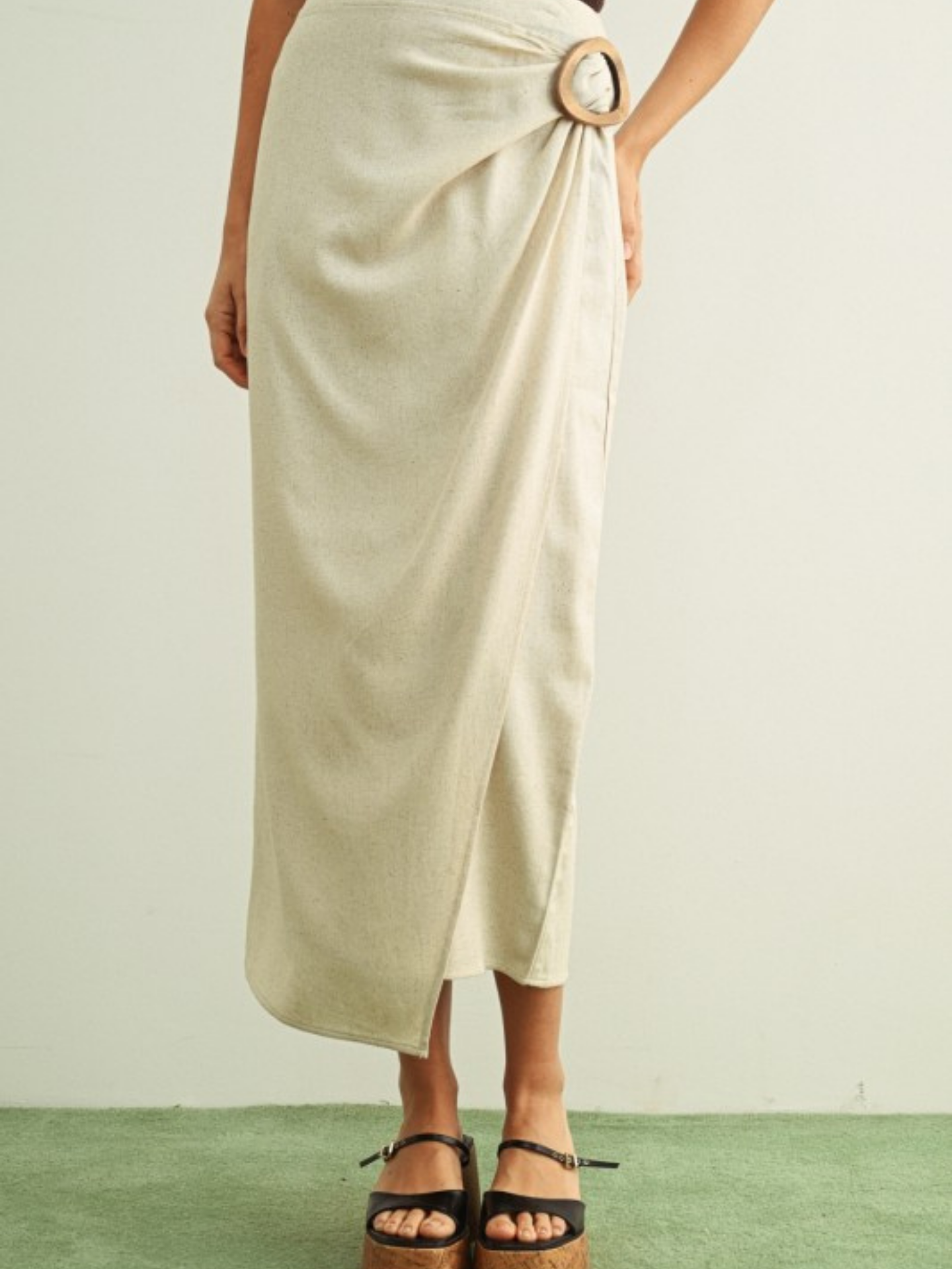 Linen Wrap Maxi Skirt - Mimi & Rae