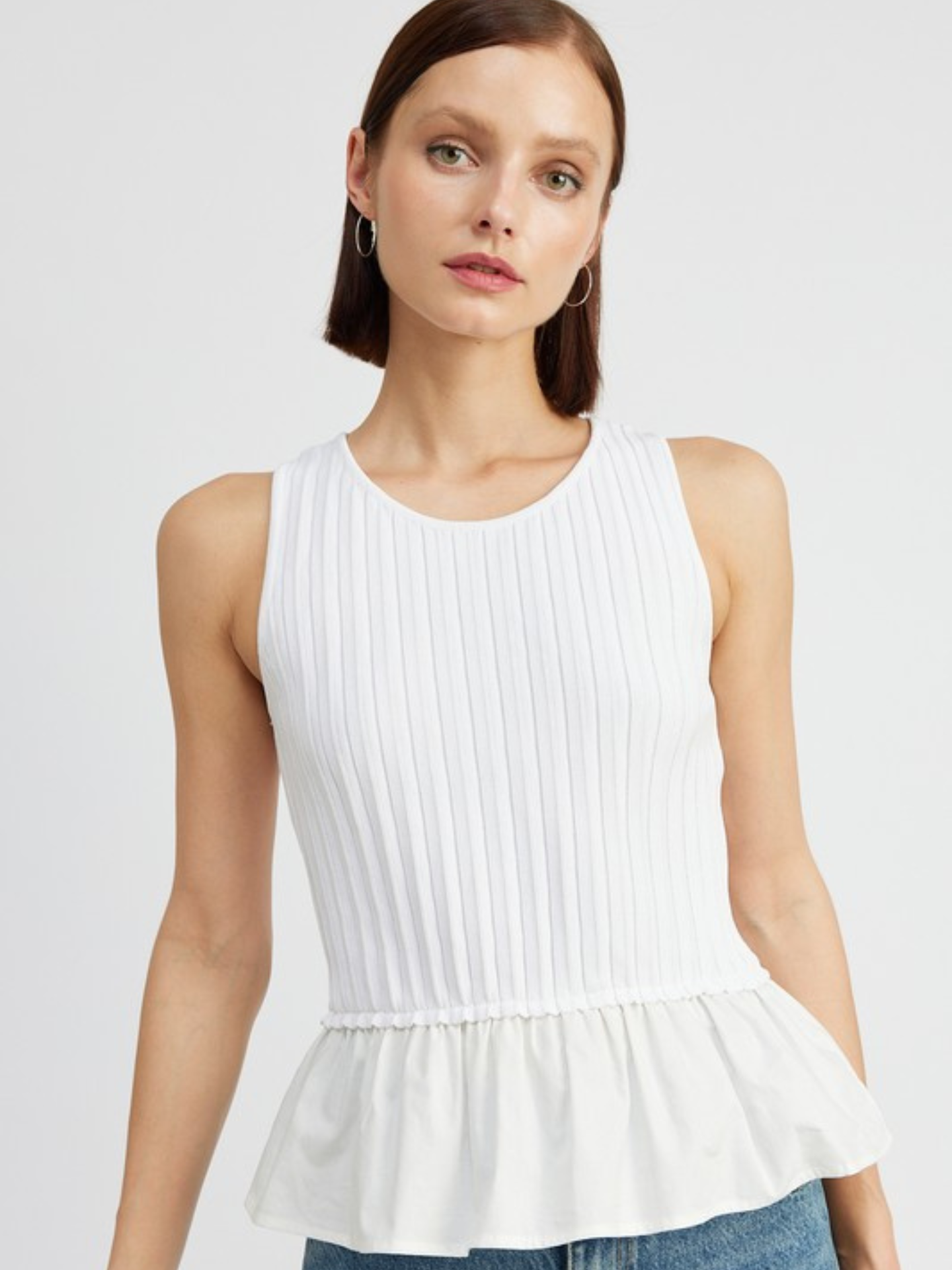 Sleeveless Ruffle Top