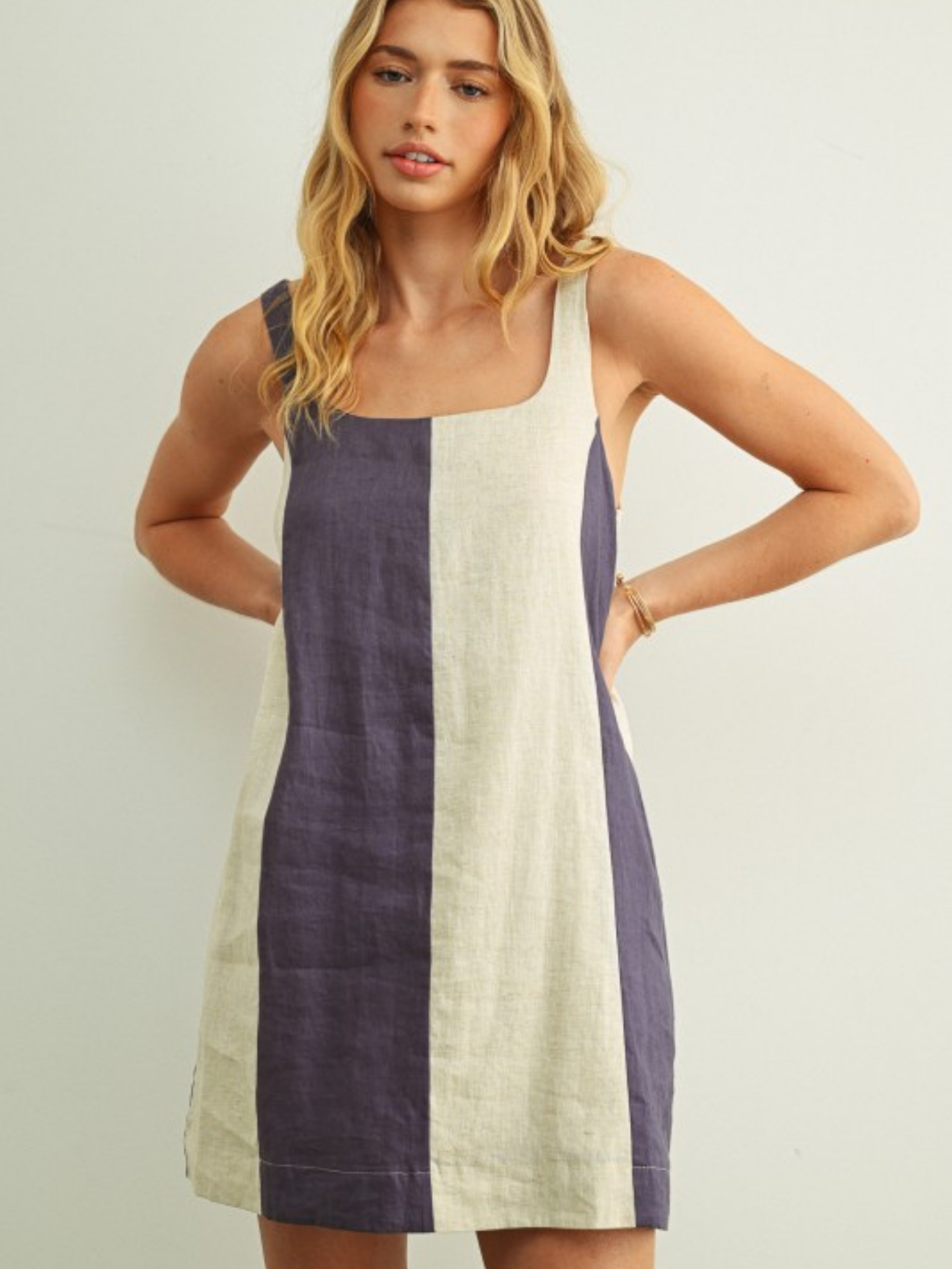 Striped Linen Dress - Mimi & Rae