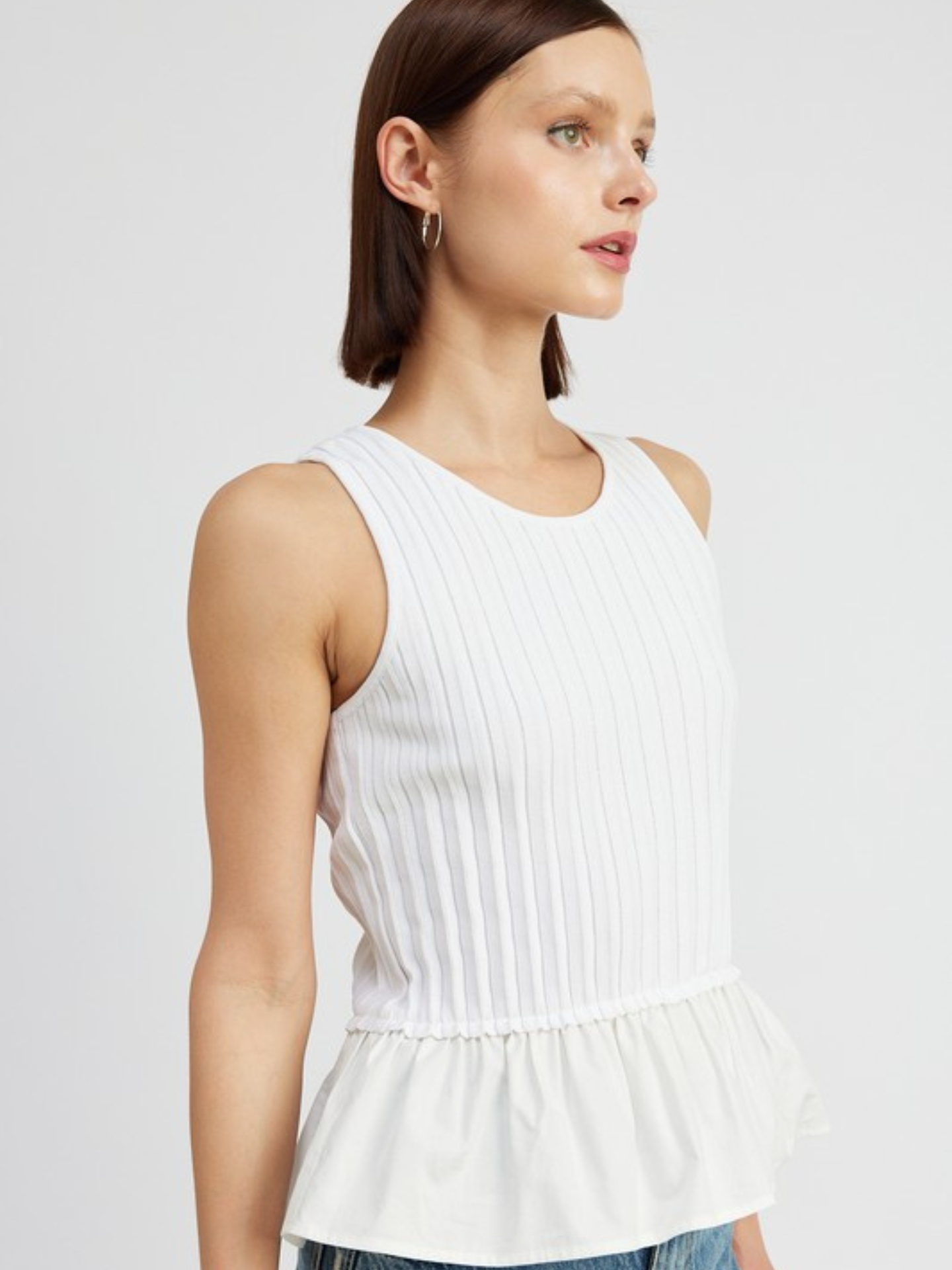 Sleeveless Ruffle Top