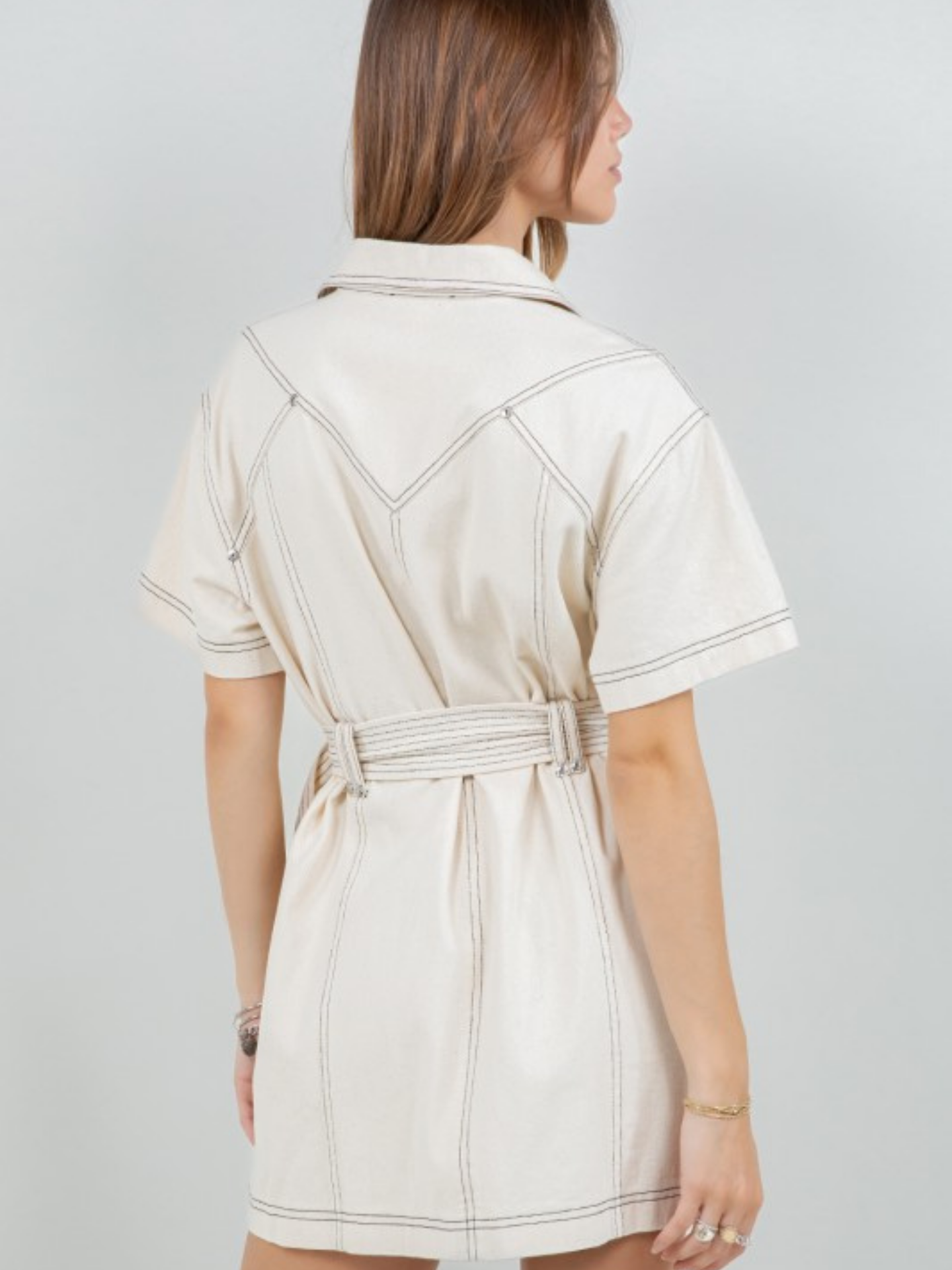 Contrast Western Mini Dress