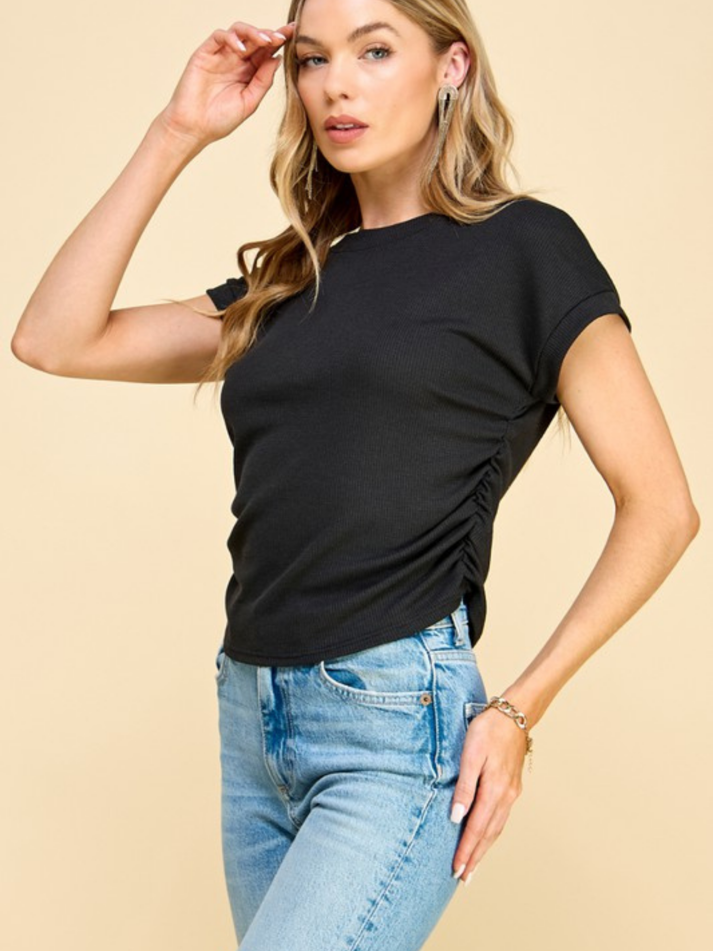 Marie Side Ruched Tee