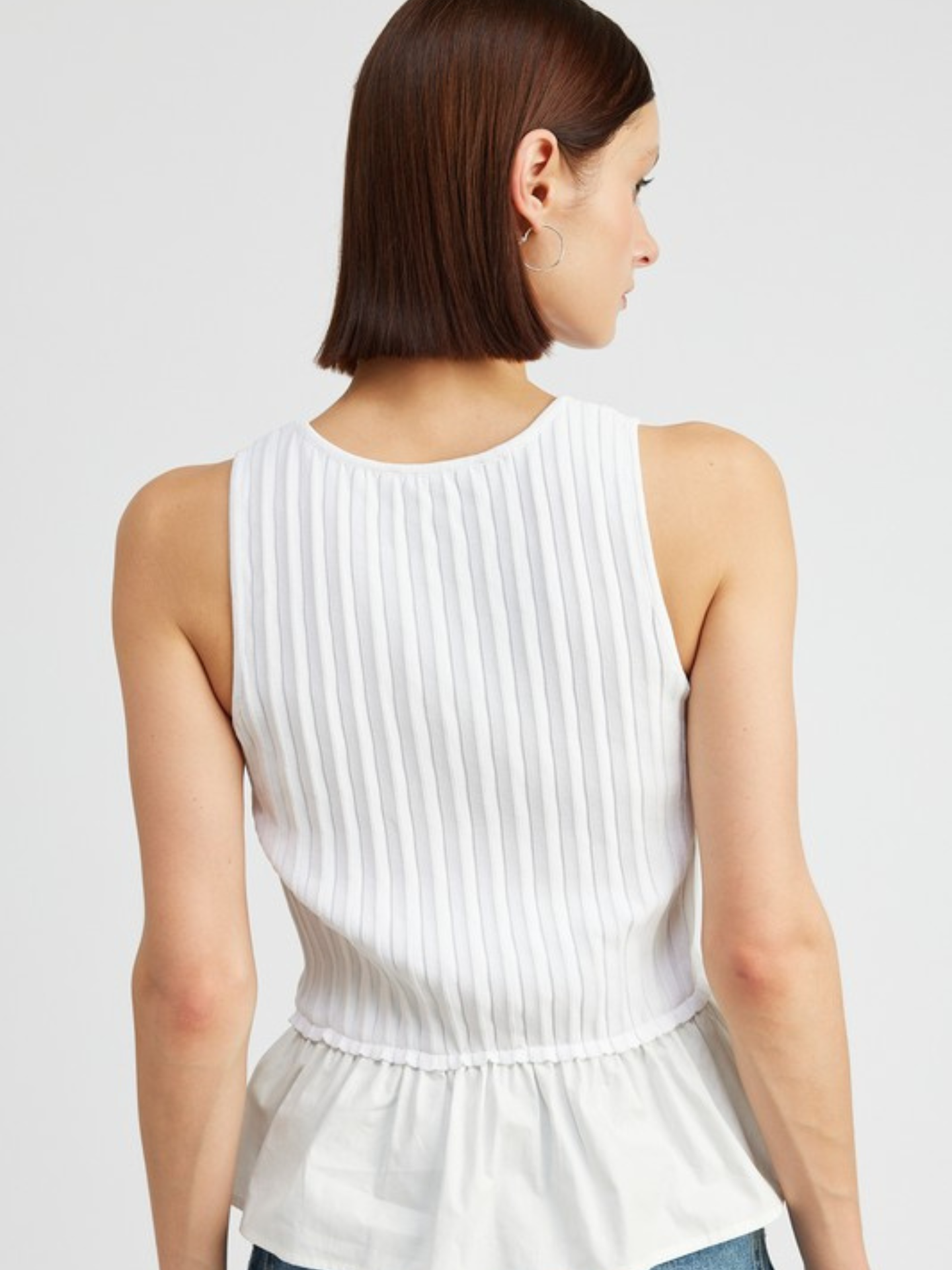 Sleeveless Ruffle Top