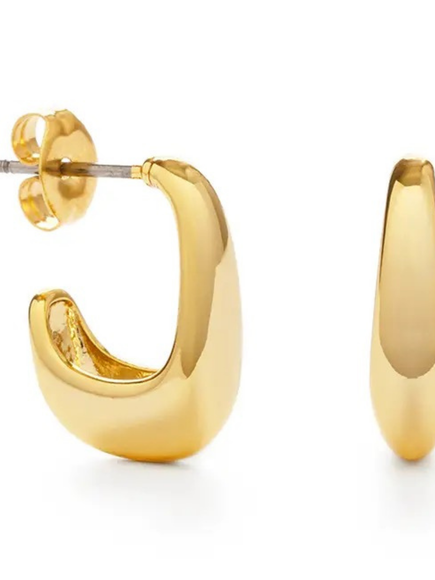 A pair of delicate rose-shaped earrings by Amano Studios with intricate petal details and a silver finish.