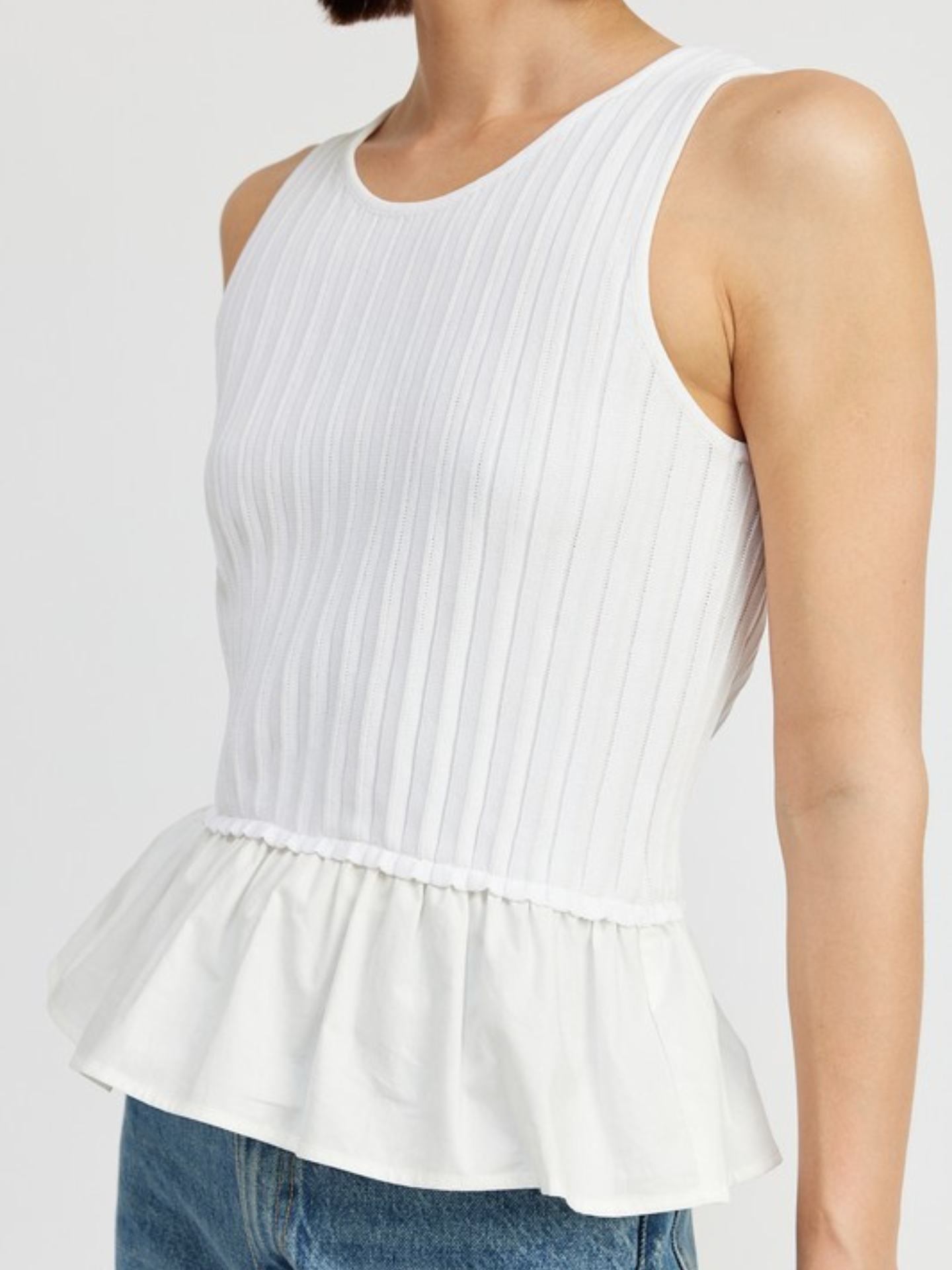 Sleeveless Ruffle Top