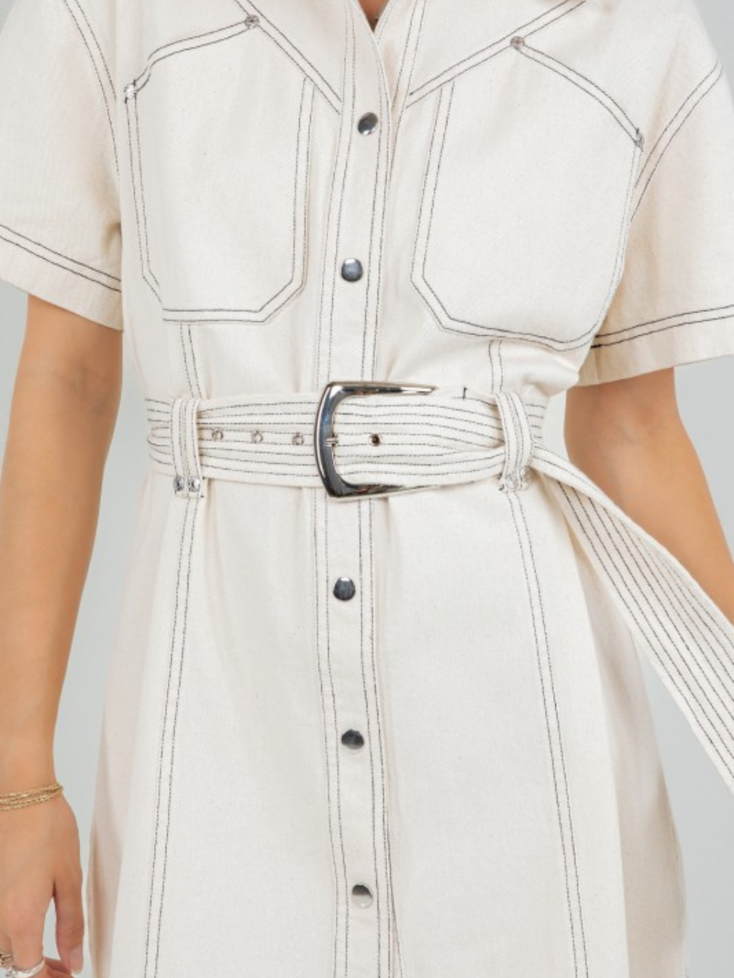 Contrast Western Mini Dress