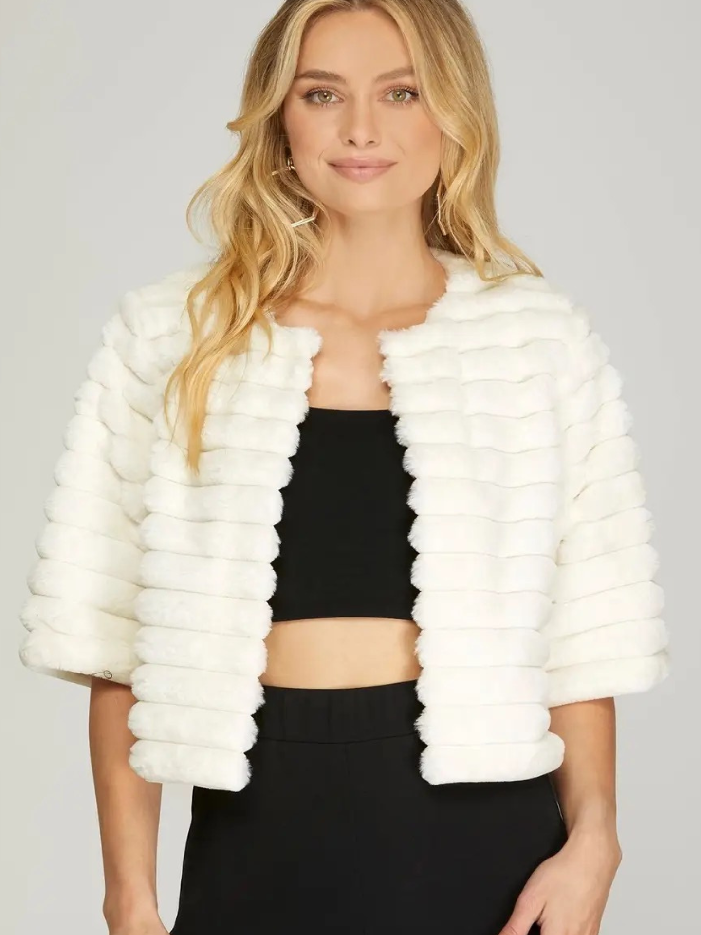 Faux Fur Cropped Jacket