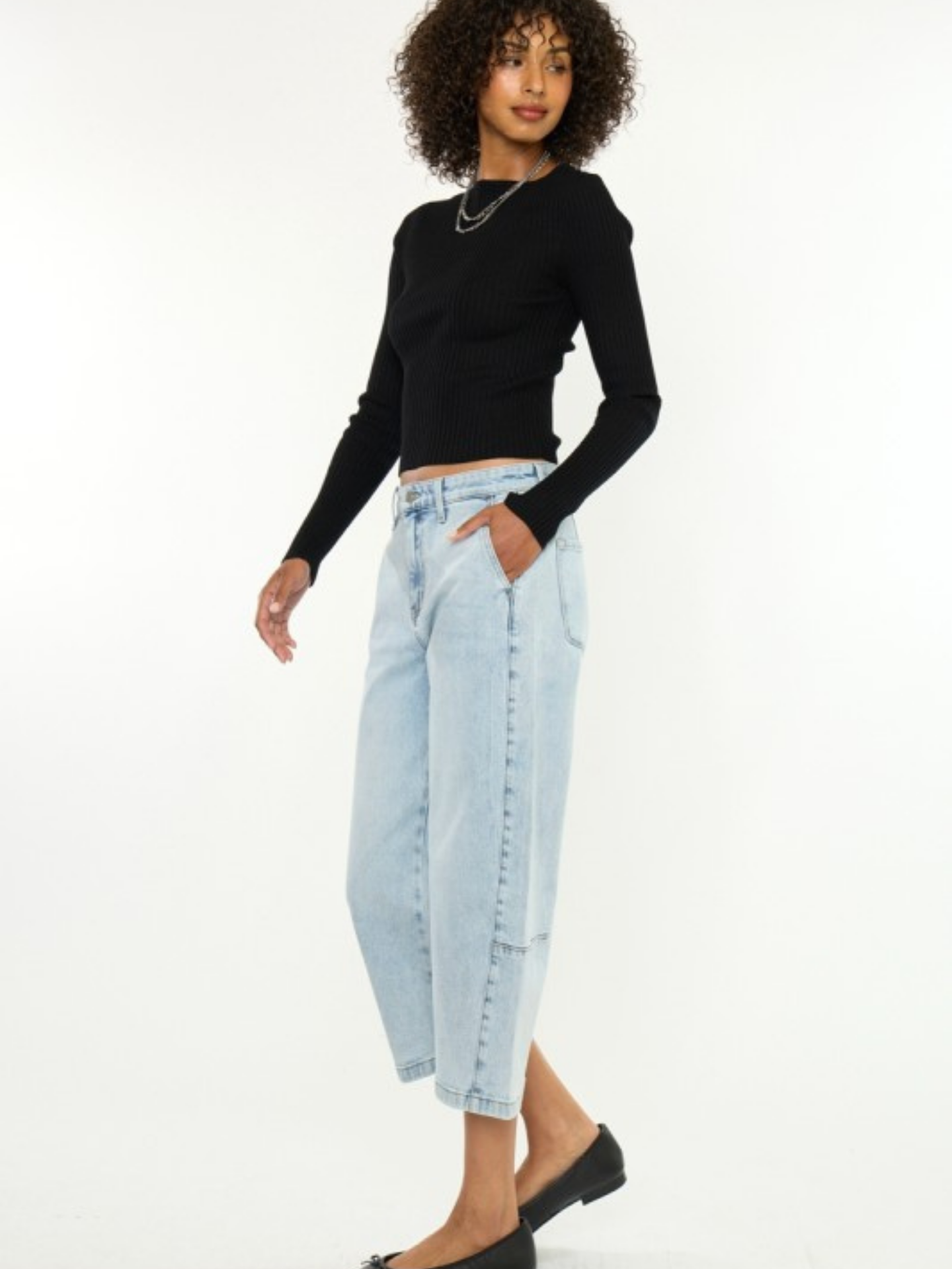 Capri Barrel Denim - Mimi & Rae