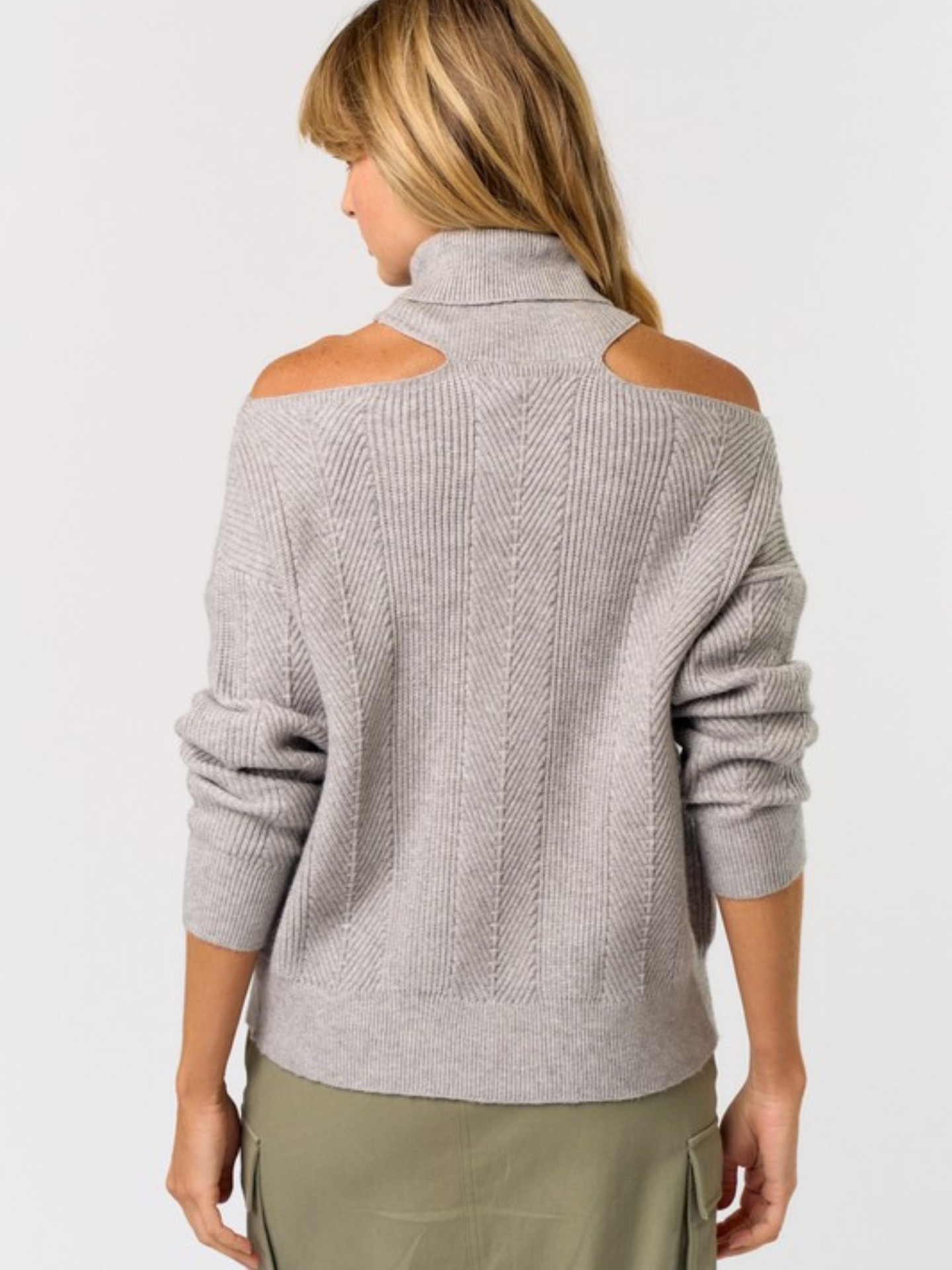 Cutout Turtleneck Sweater