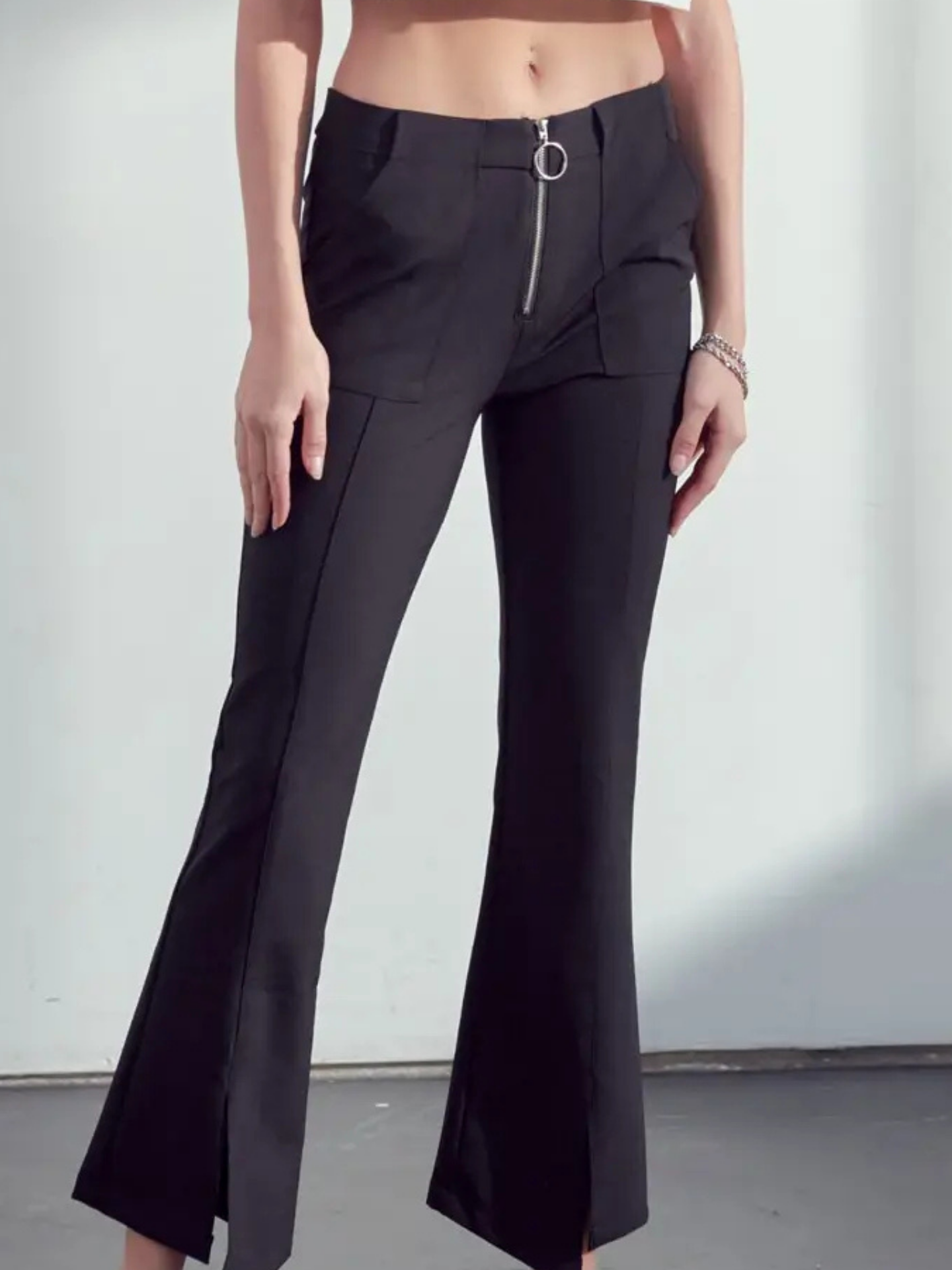 Fit Flare Black Pants