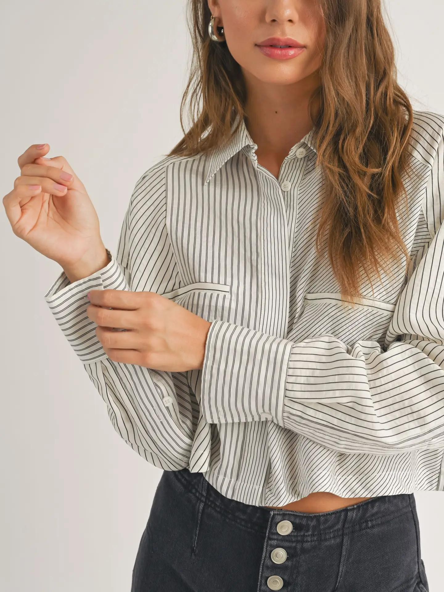 Mixmatch Stripe Button Shirt