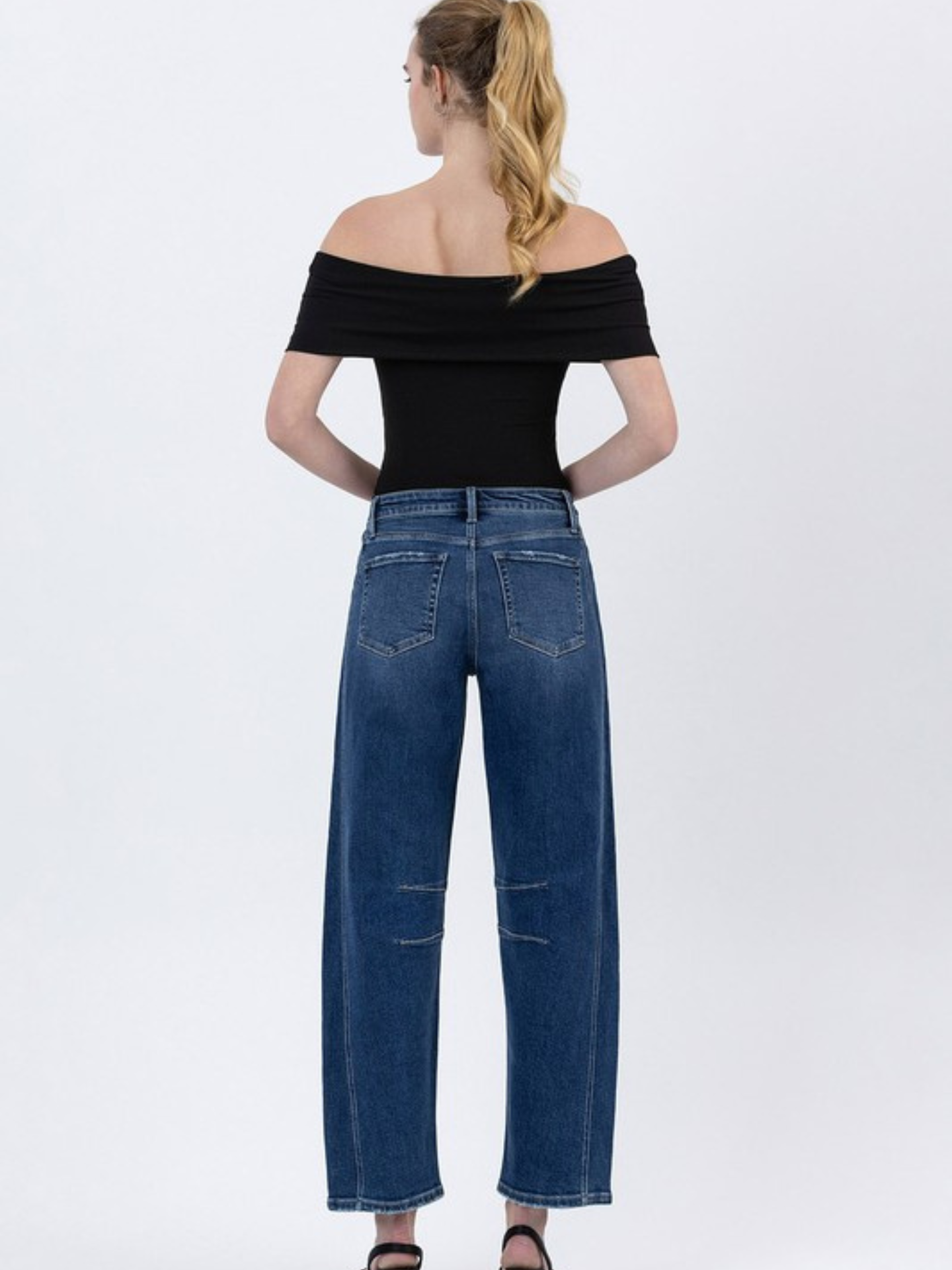 Hi Rise Dark Barrel Denim