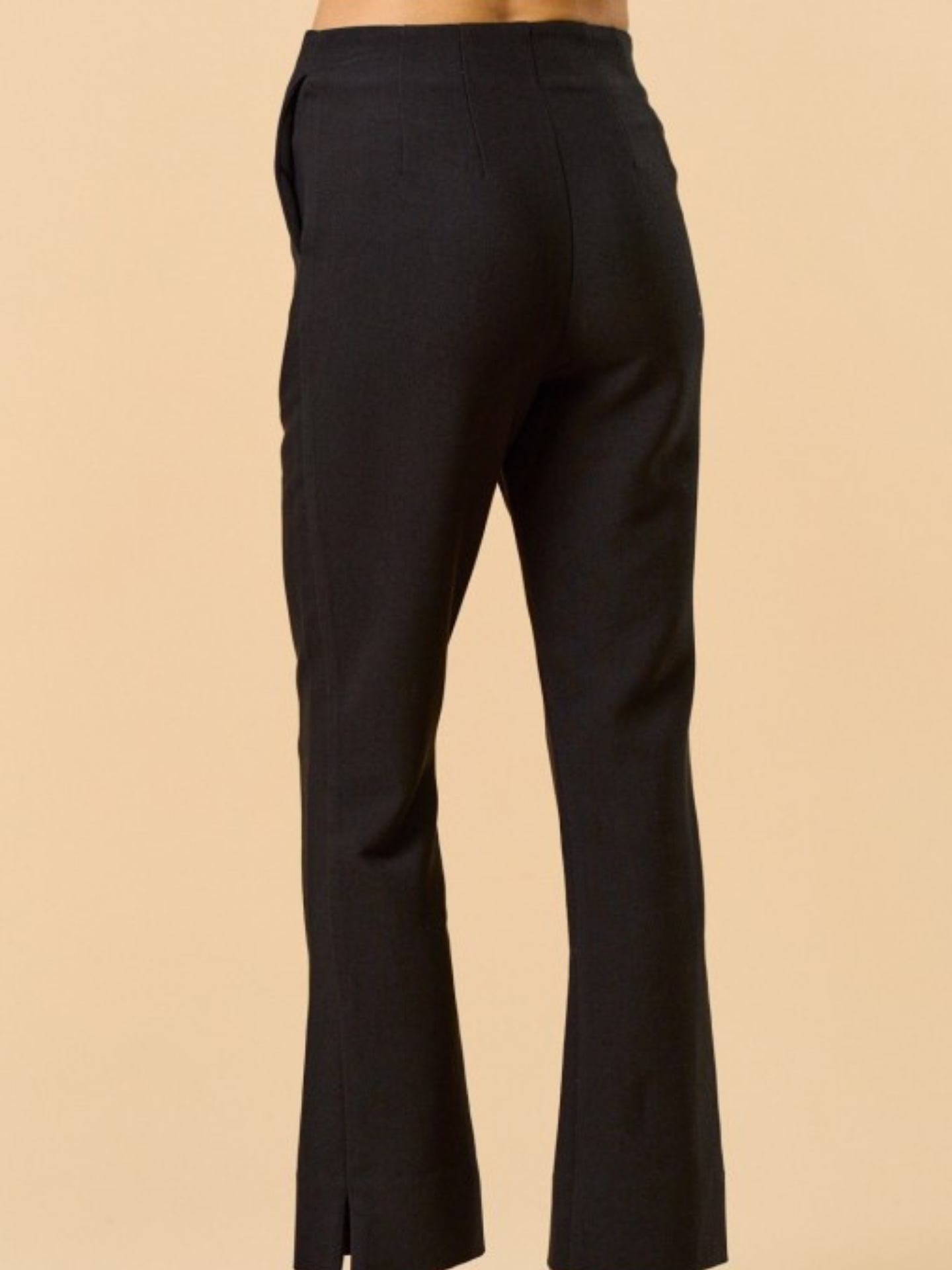 Gold Button Cropped Trousers