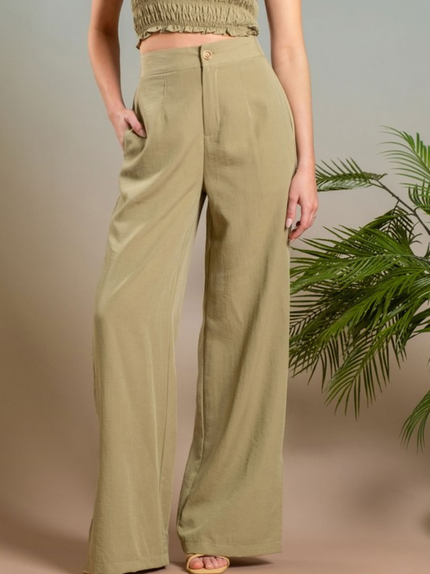 Wide Split Leg Pants - Mimi & Rae