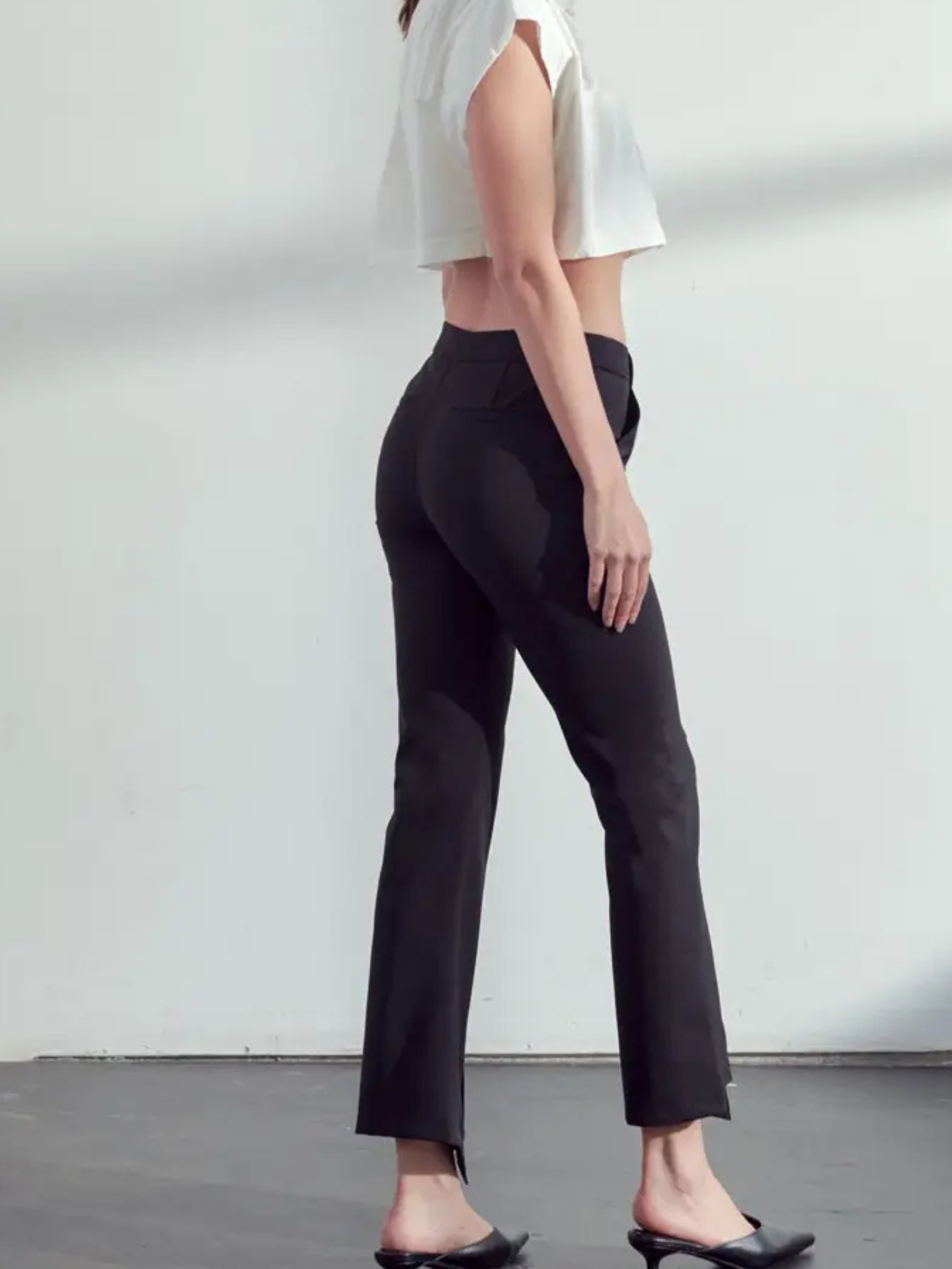 Fit Flare Black Pants