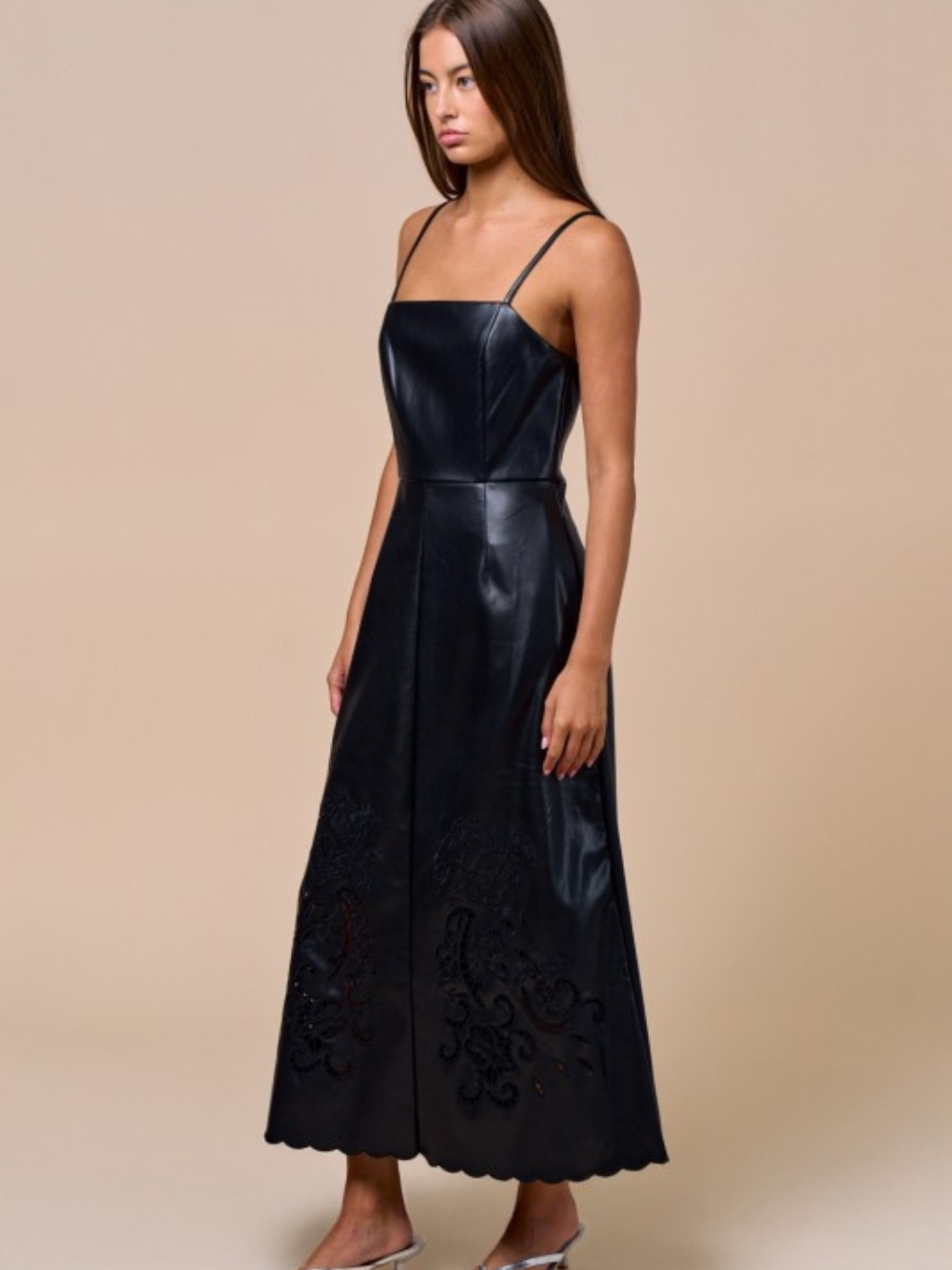 Faux Leather Maxi Dress