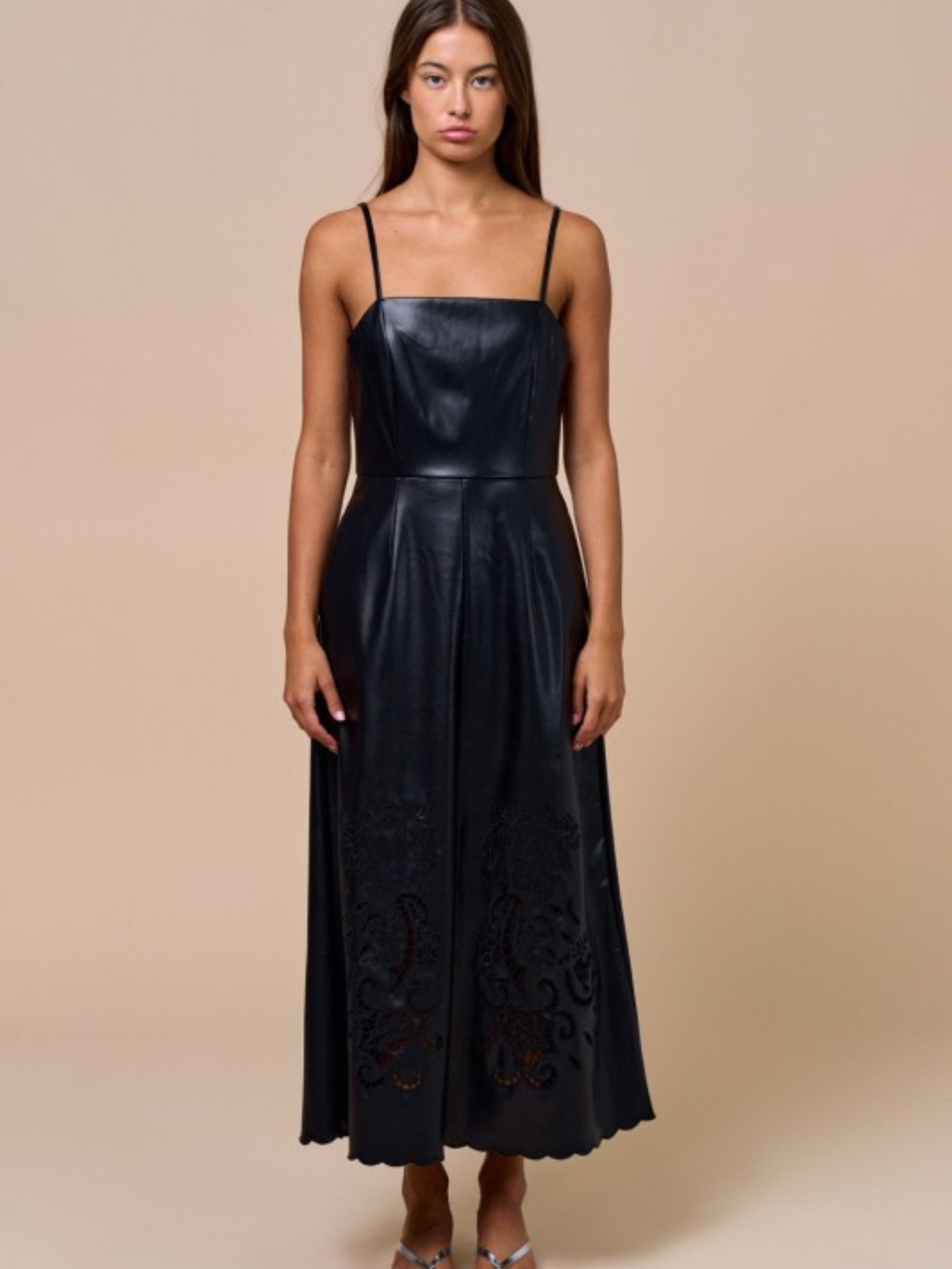 Faux Leather Maxi Dress