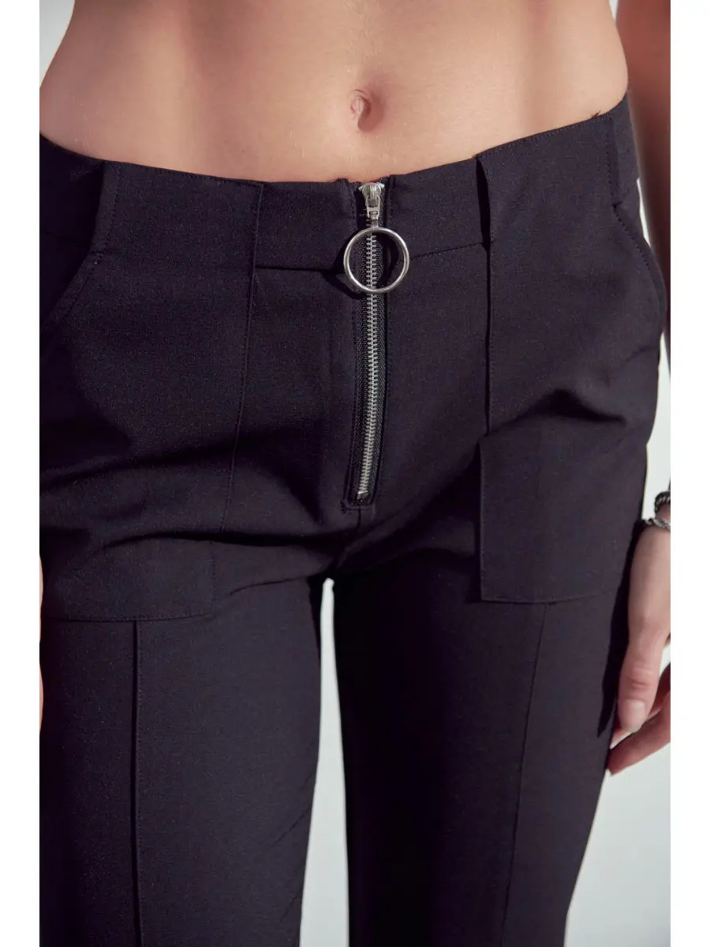 Fit Flare Black Pants