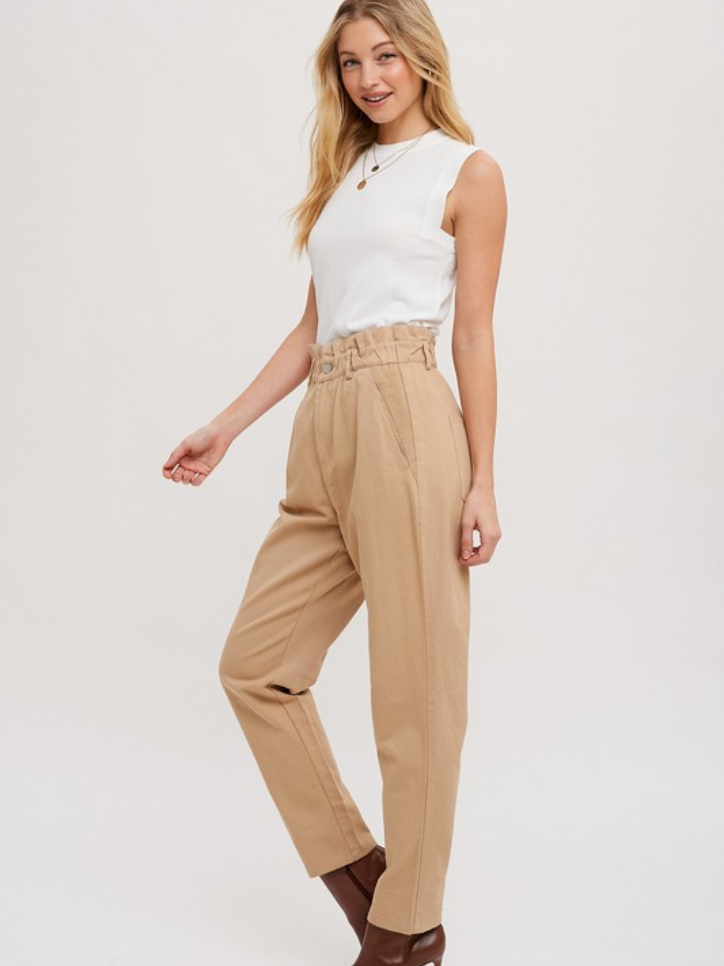 Hi Neck Sleeveless Top - Mimi & Rae