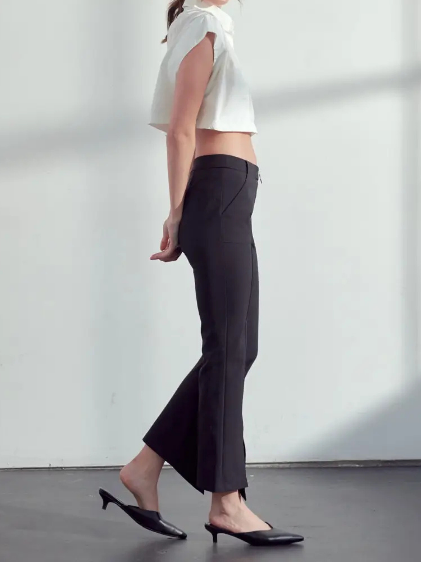 Fit Flare Black Pants