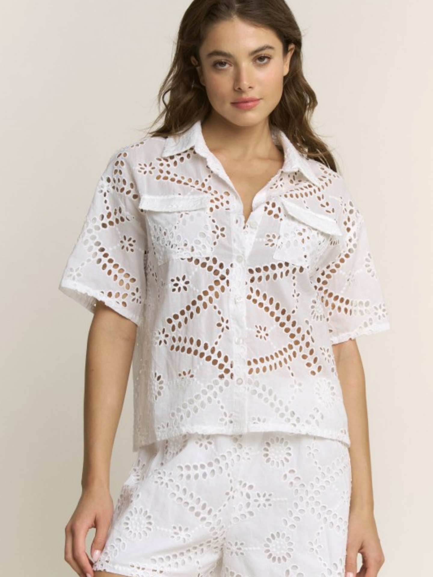 Eyelet Cotton Short Set - Mimi & Rae