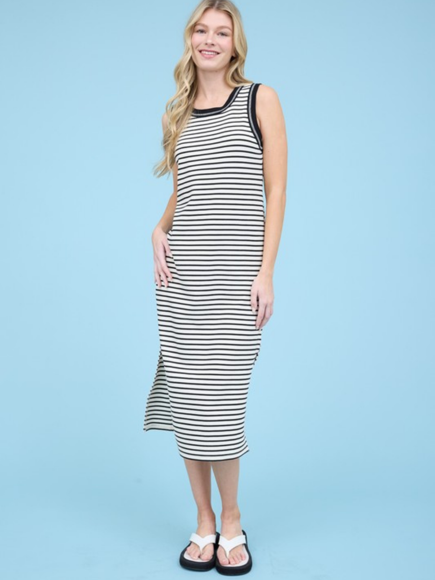 Sleeveless Side Slit Tank Maxi - Mimi & Rae