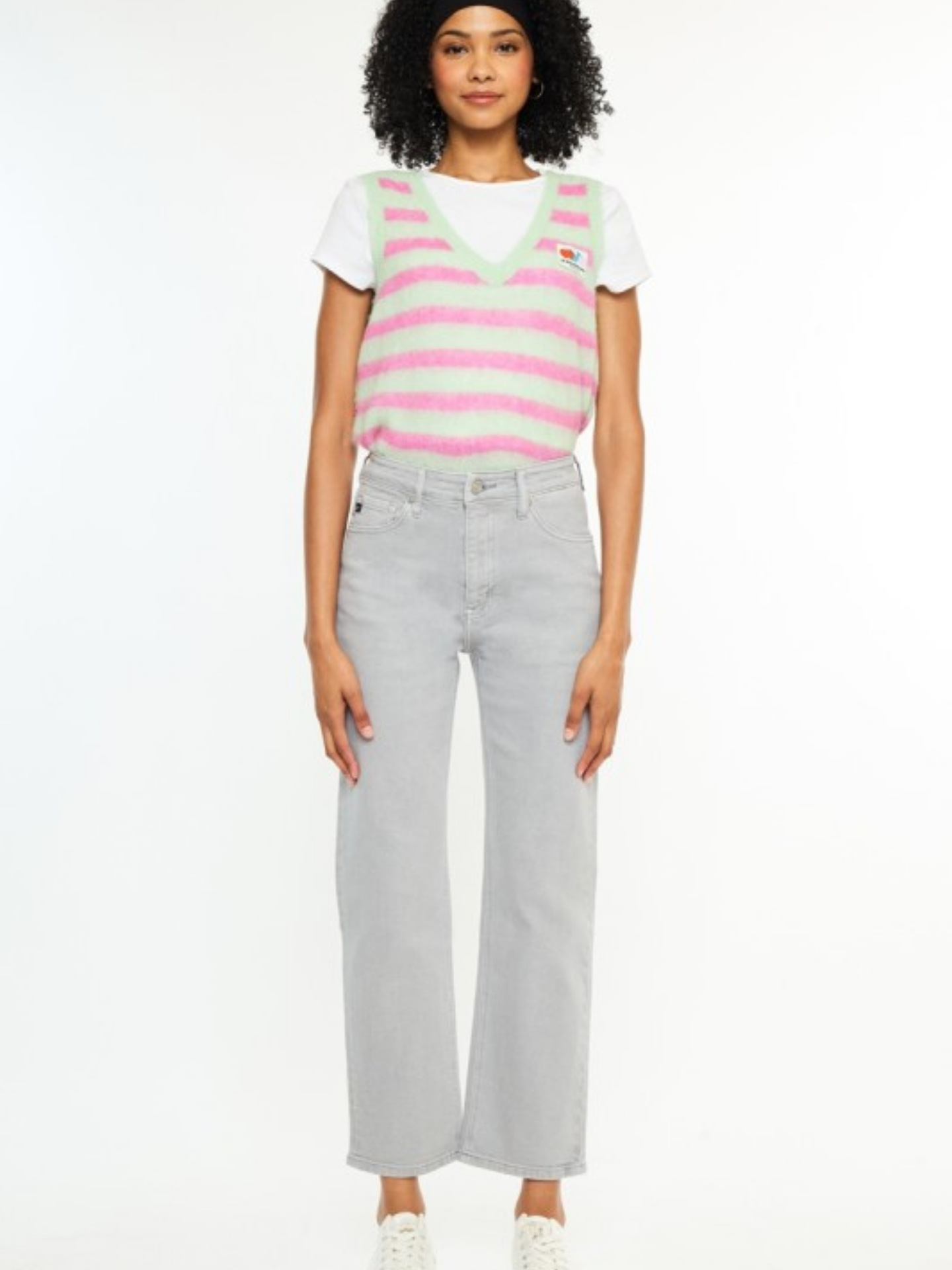 Gray Straight Leg Denim