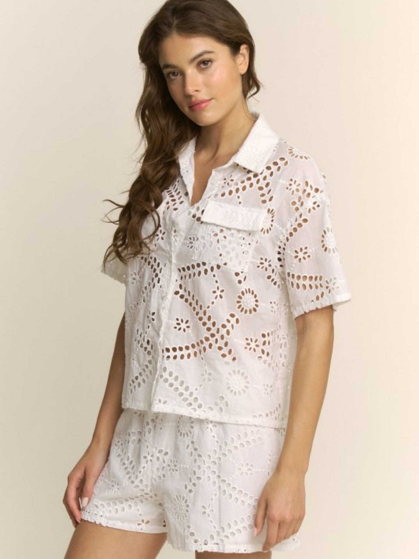 Eyelet Cotton Short Set - Mimi & Rae