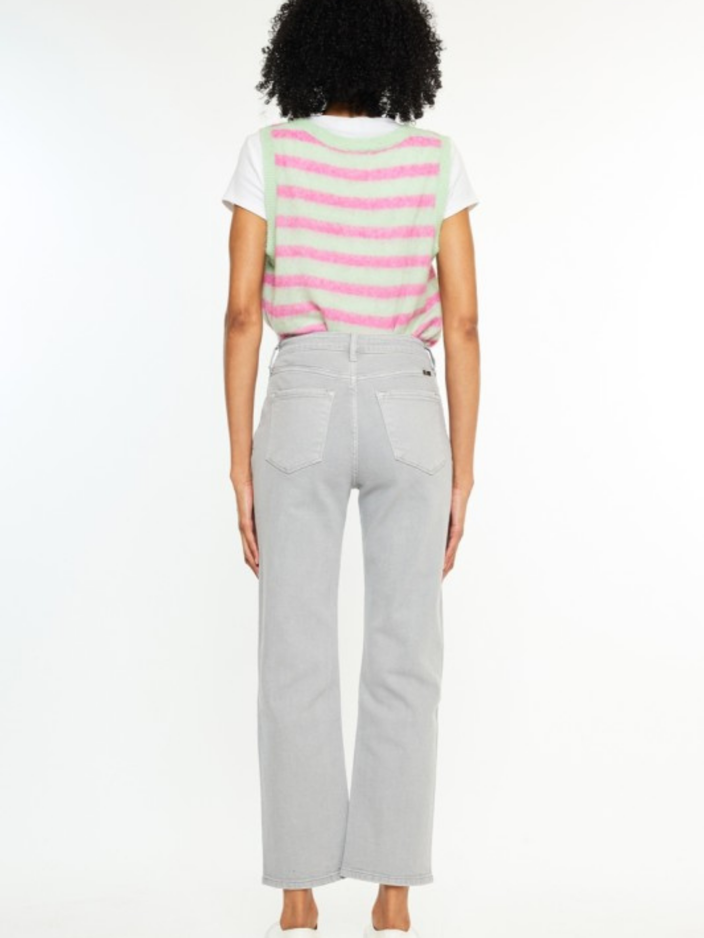 Gray Straight Leg Denim