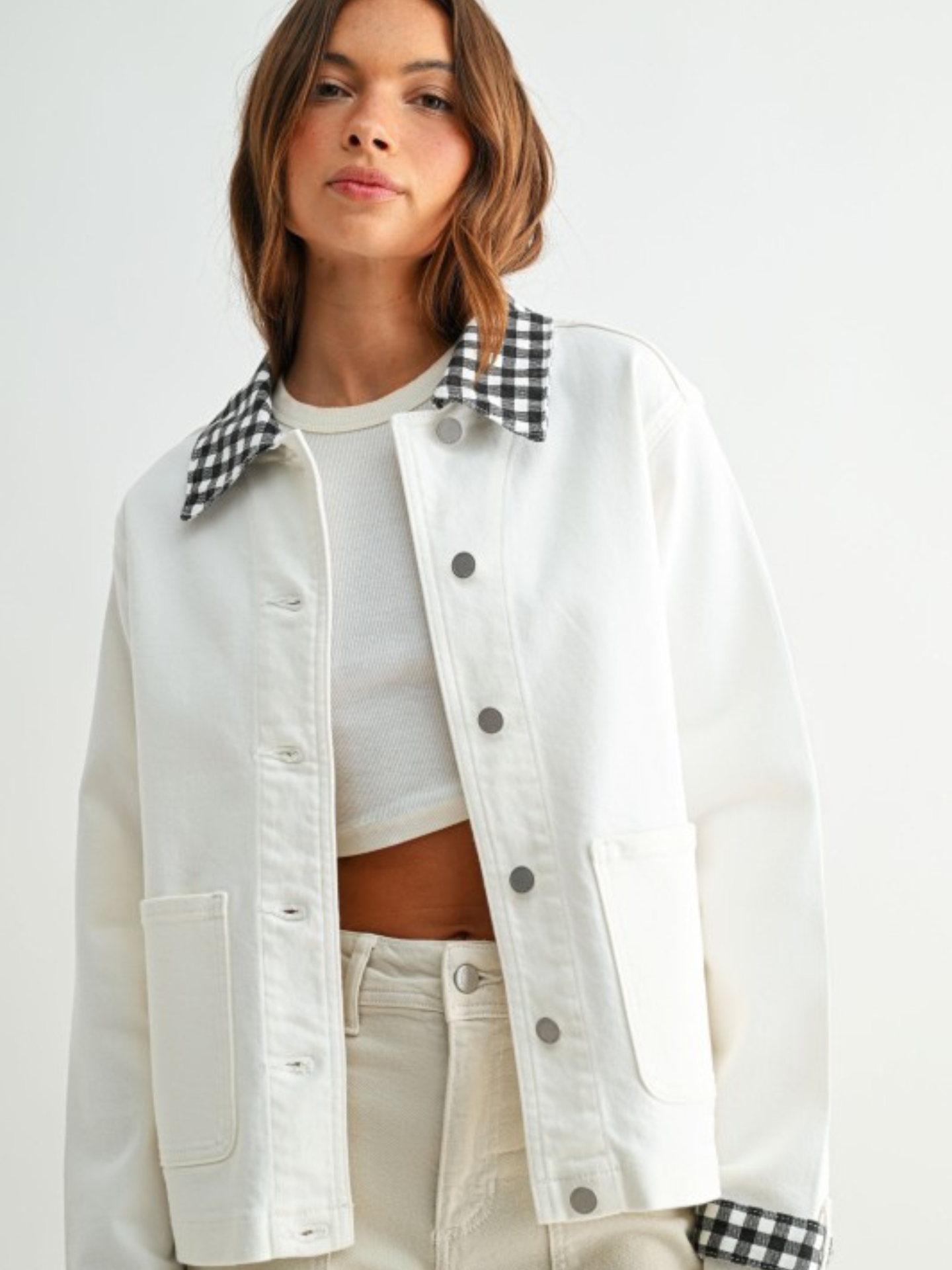 Checker Collar Jacket