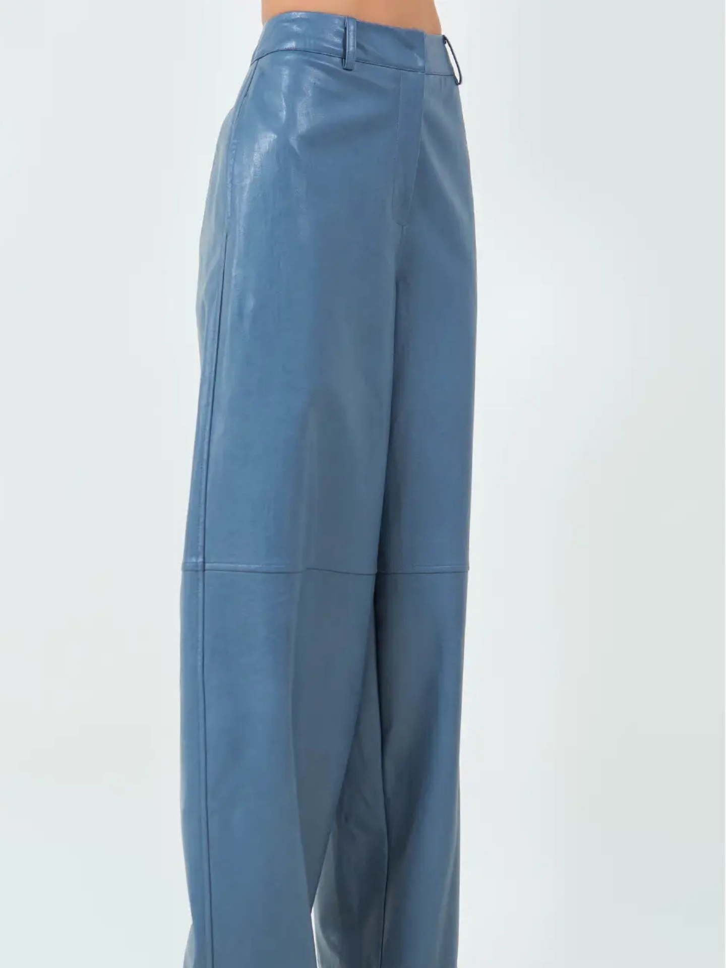 Pleather Barrel Trousers